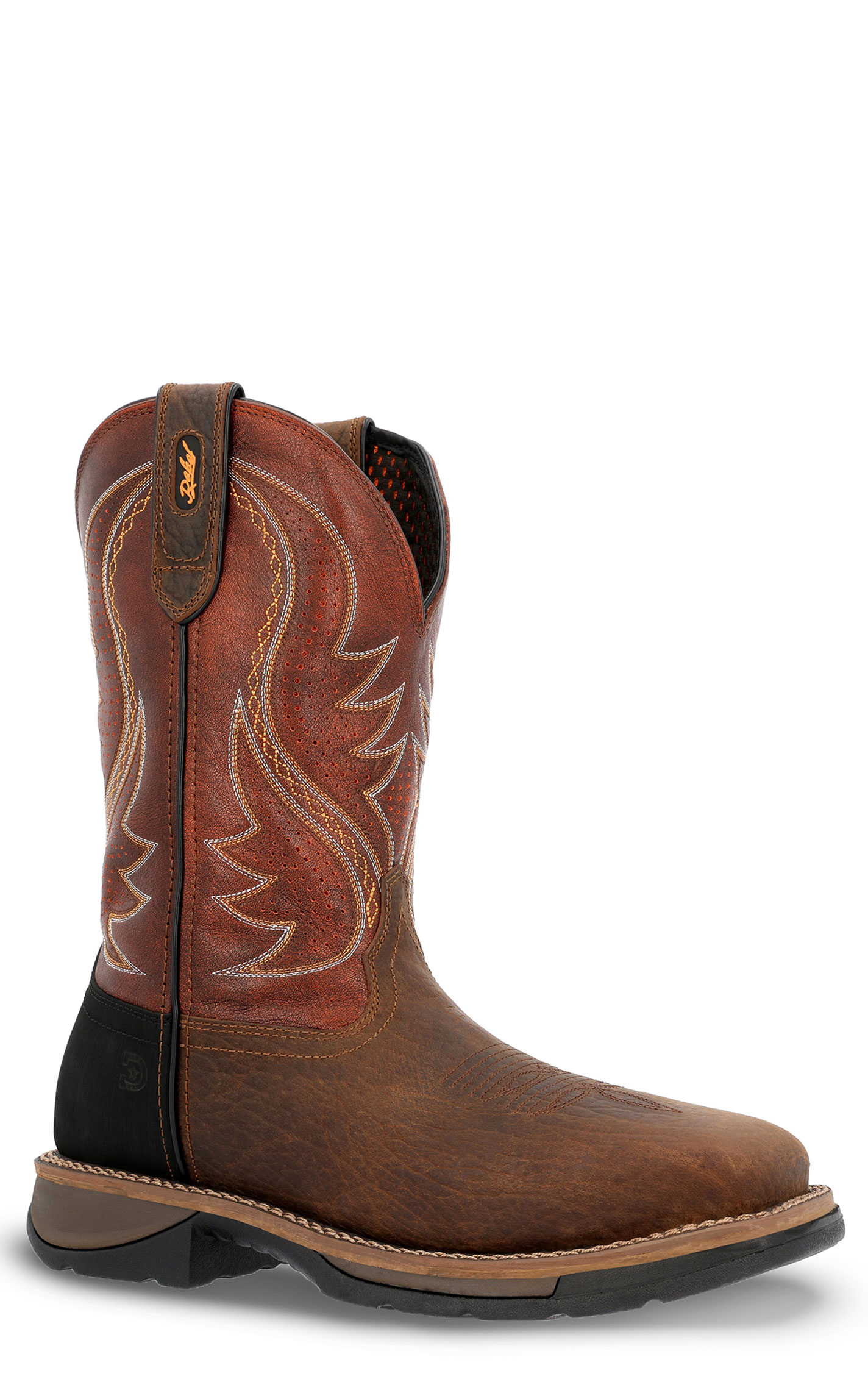 Durango Men’s Acorn & Cognac Workin’ Rebel Steel Toe Work Boots - Image 1