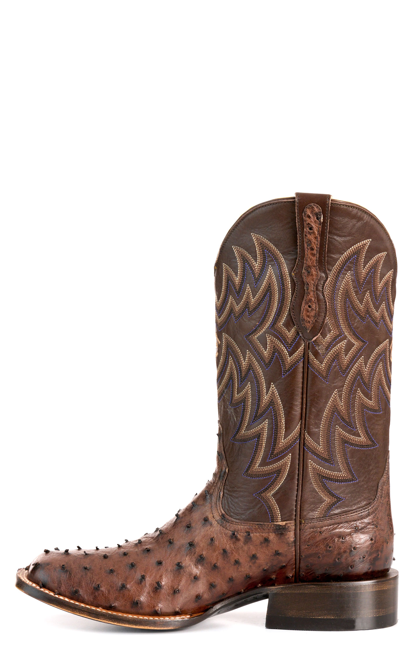 Cavender's Men's Kango Tobacco Full Quill Ostrich Rafter C Wide Square Toe Exotic Cowboy Boots - Image 1