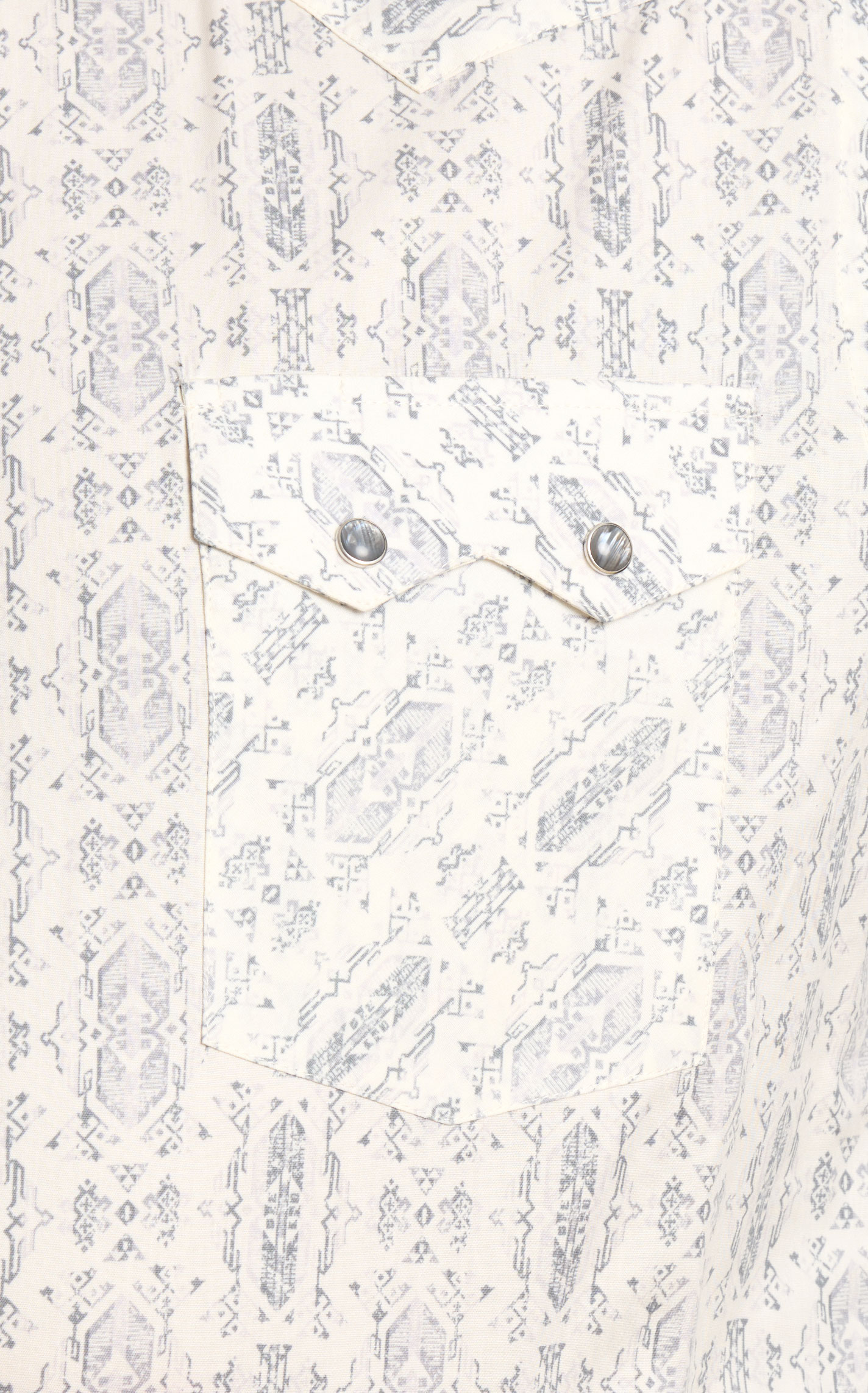 Panhandle Men's Cream & Gray Aztec Western Shirt - Image 3
