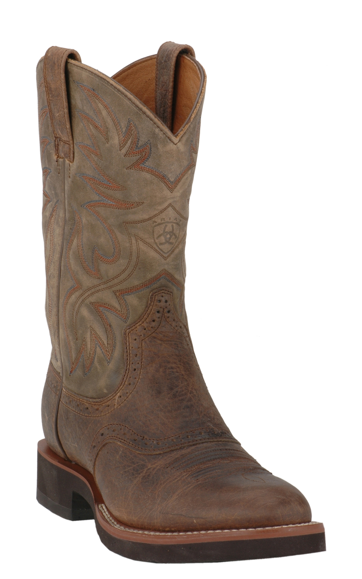 Ariat Men's Heritage Earth & Brown Bomber Round Toe Cowboy Boots - Image 1