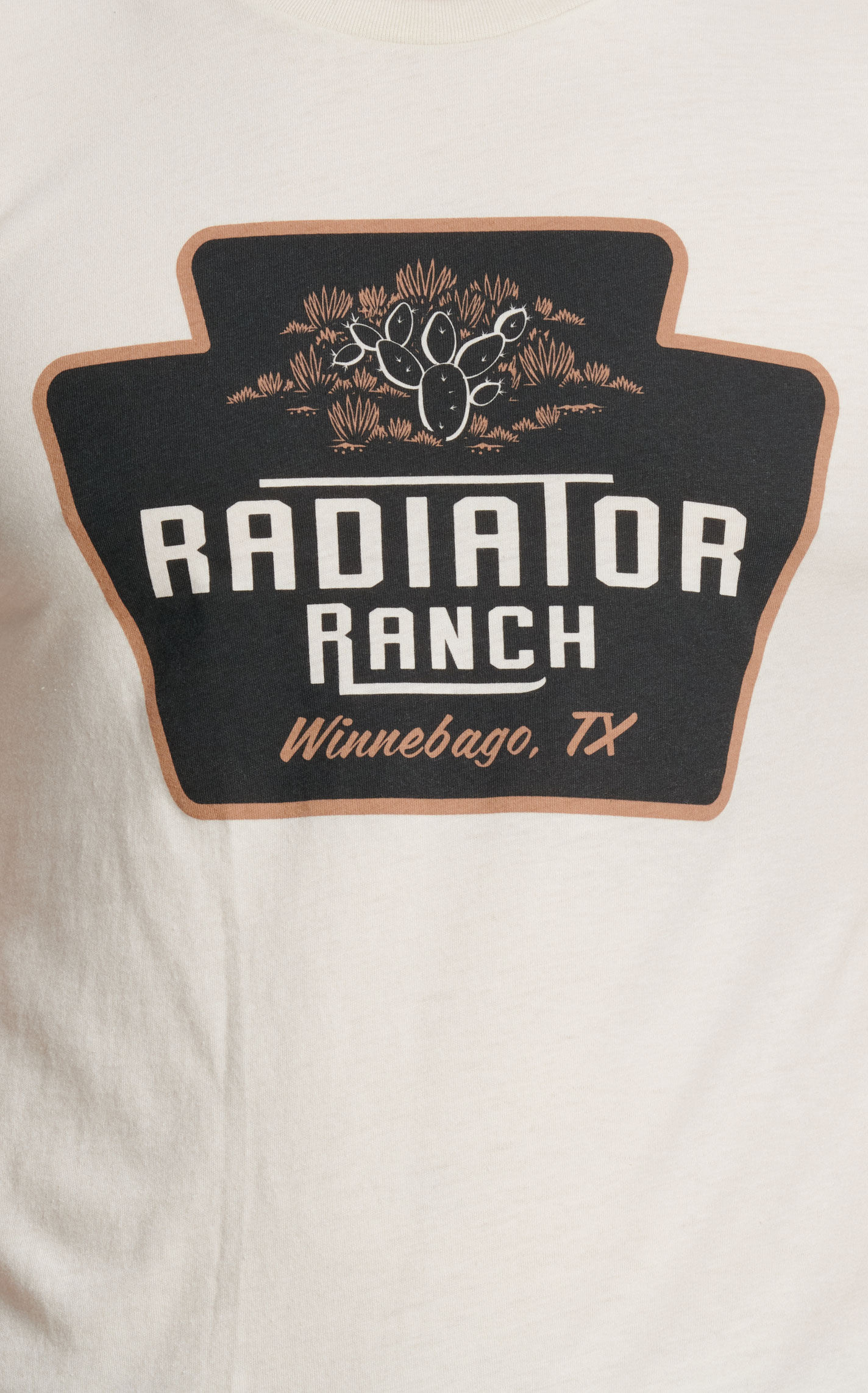 Rodeo Time Dale Brisby Men's Bone & Radiator Ranch Logo T-Shirt - Image 1
