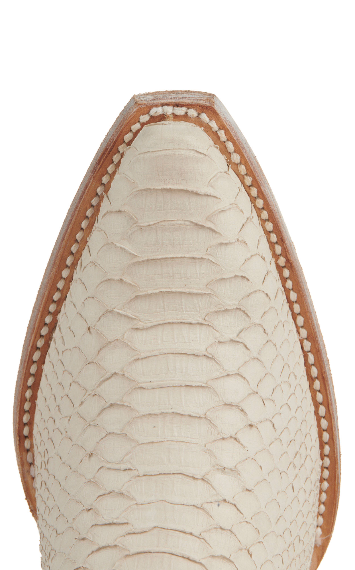 Cavender’s Women’s Python White Exotic Snip Toe Western Boots  - Image 1
