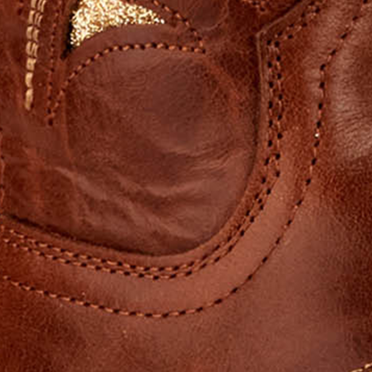 Ariat Women's Round Up Bliss Midday Tan with Glitter Inlay Wide Square Toe Cowboy Boots - Image 1