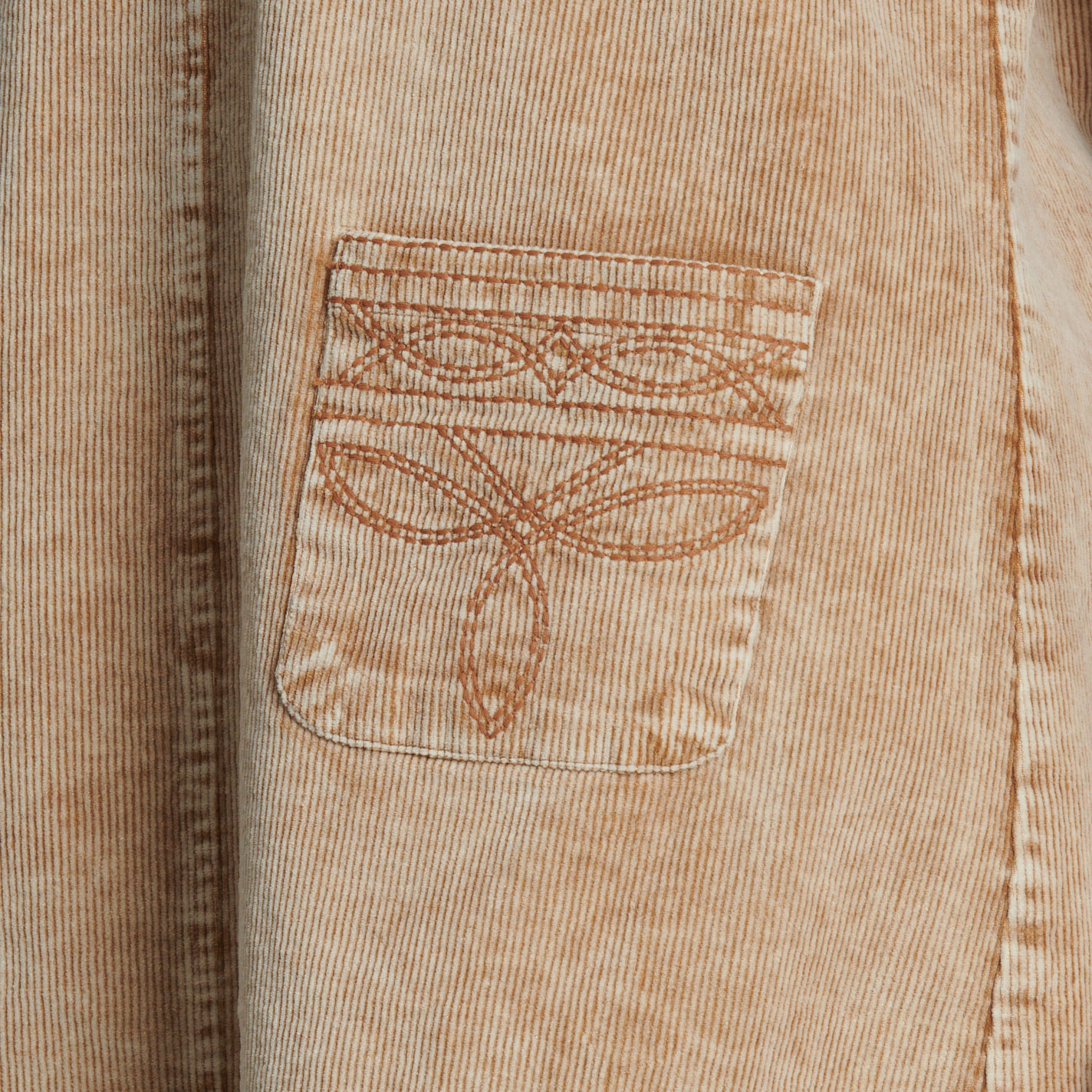 Rockin C Women's Toasted Sand Acid Wash Corduroy Jumper - Image 1