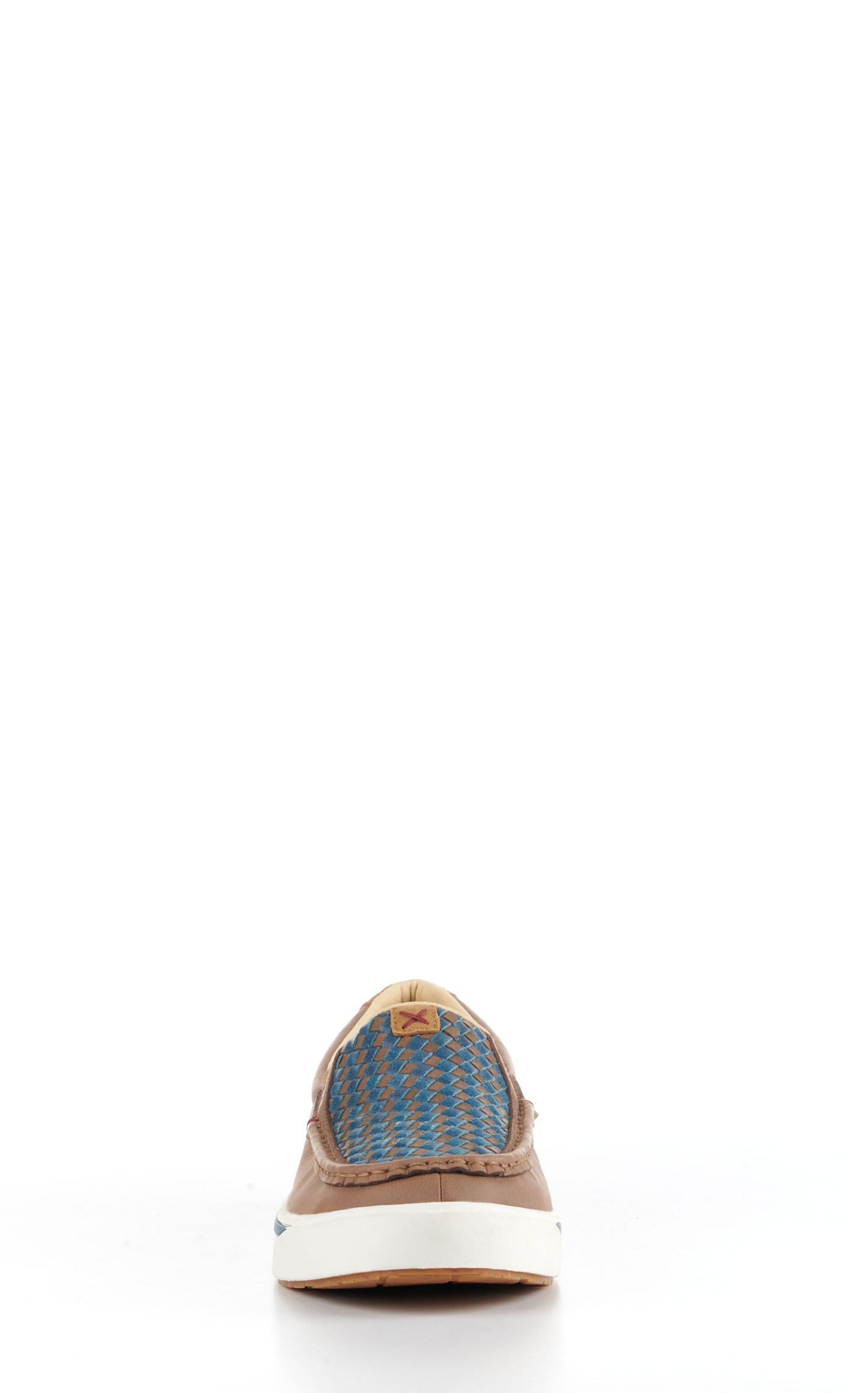 Twisted X Men's Toasted Coconut with Blue Basketweave Insert Moc Toe Slip On Casual Shoes - Image 1
