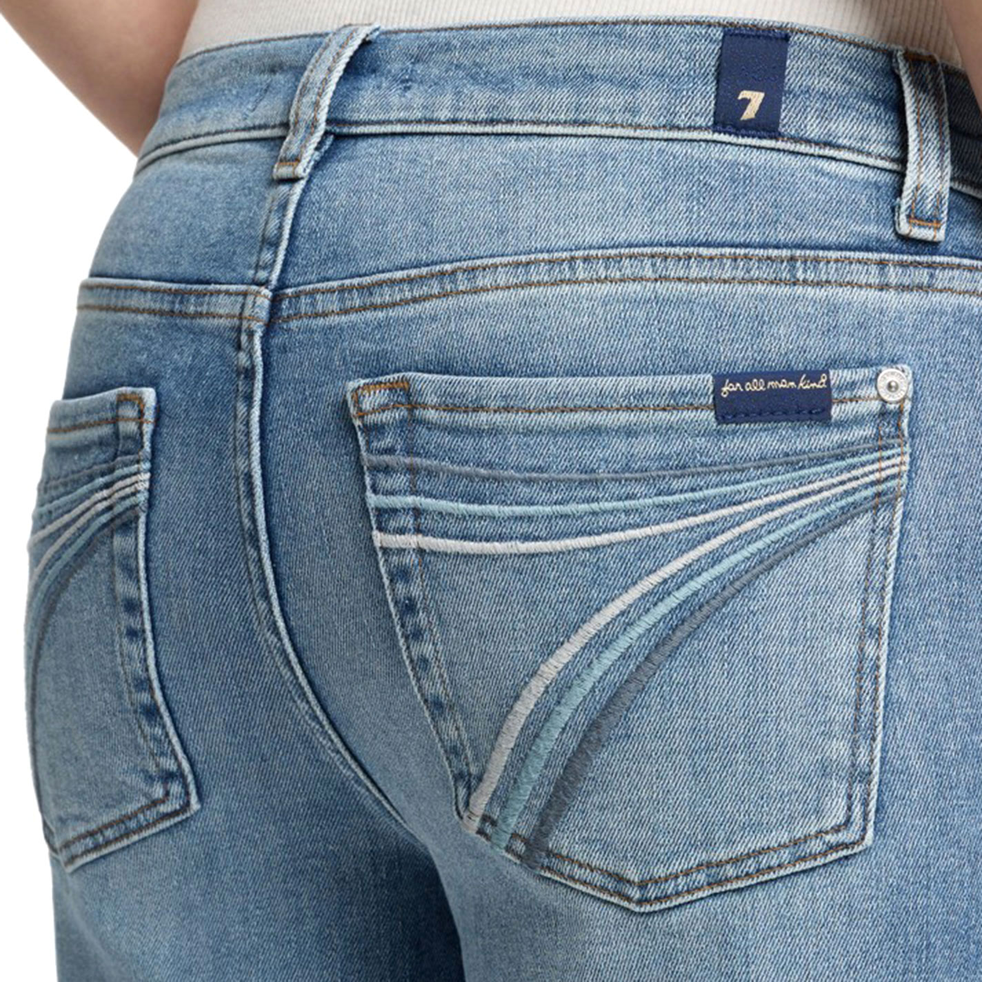 7 For All Mankind Women's Light Wash Santa Rosa Dojo Jeans - Image 2