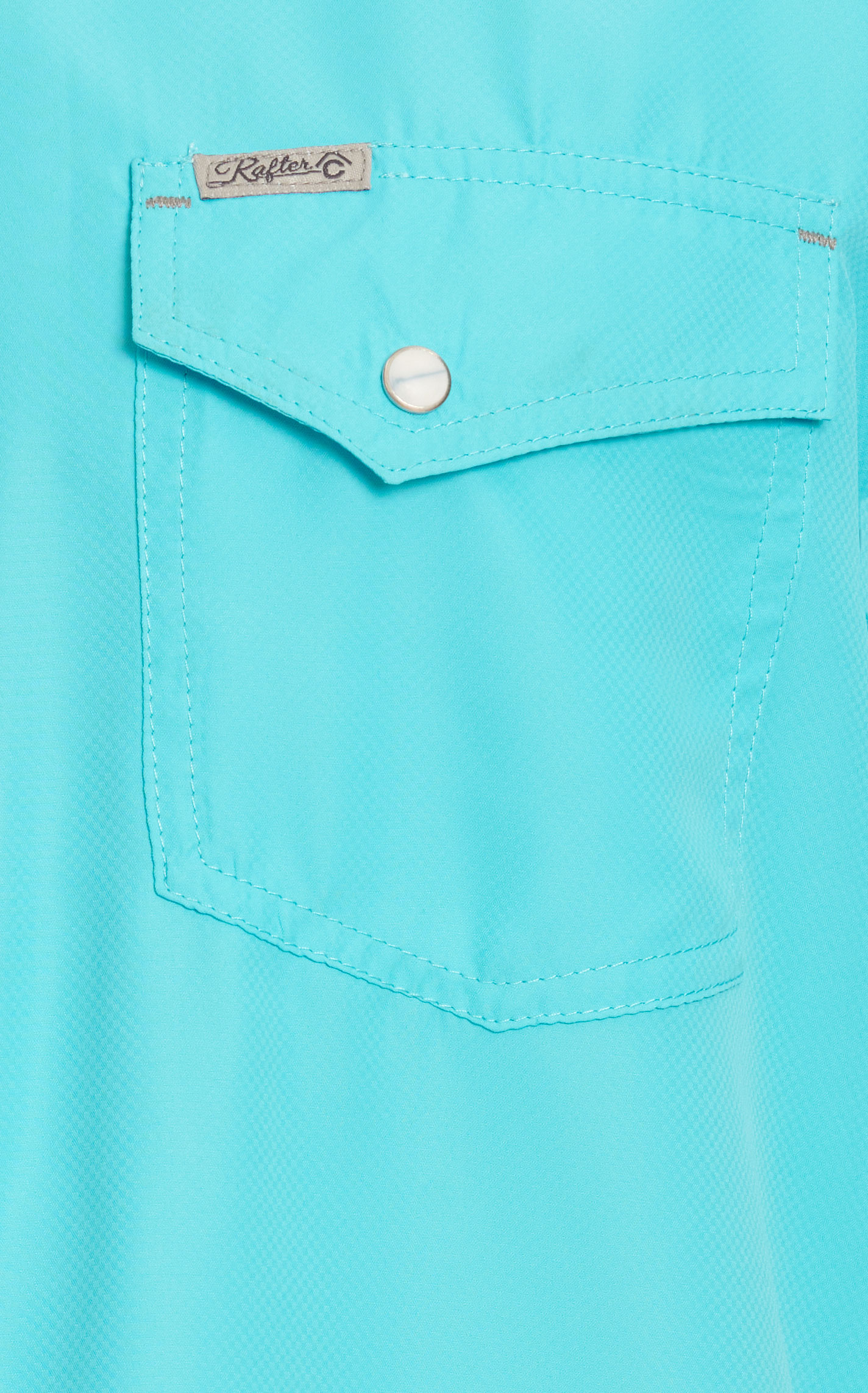 Rafter C Outdoors Men's Bright Turquoise Short Sleeve Fishing Shirt - Image 1
