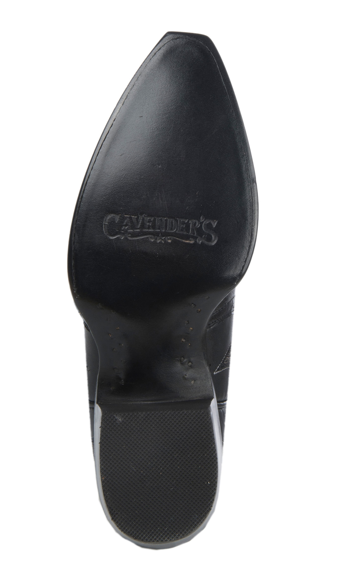 Cavender’s Women’s Full Quill Ostrich Black Exotic Snip Toe Cowboy Boots - Image 1