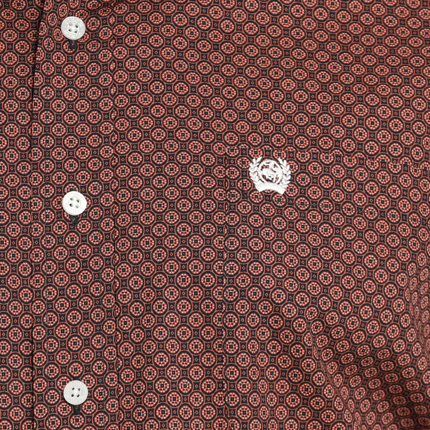 Cinch Men's Black & Chocolate Geo Print Western Shirt - Image 1