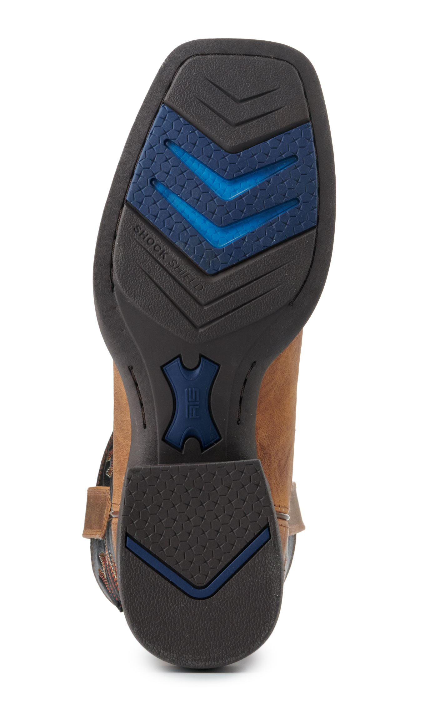 Ariat Men's Cowpuncher VentTEK Brown and Black Shock Shield Wide Square Toe Cowboy Boots - Image 1