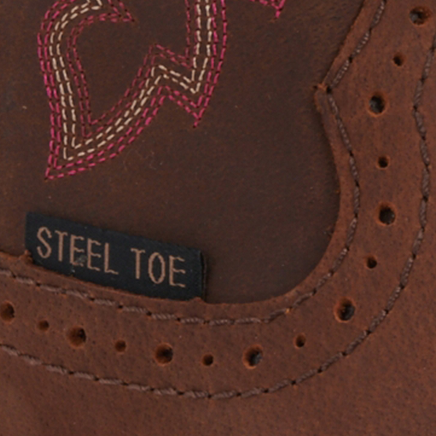 Justin Women's Gypsy Collection Wanette Aged Bark Brown Round Steel Toe Work Boot - Image 1