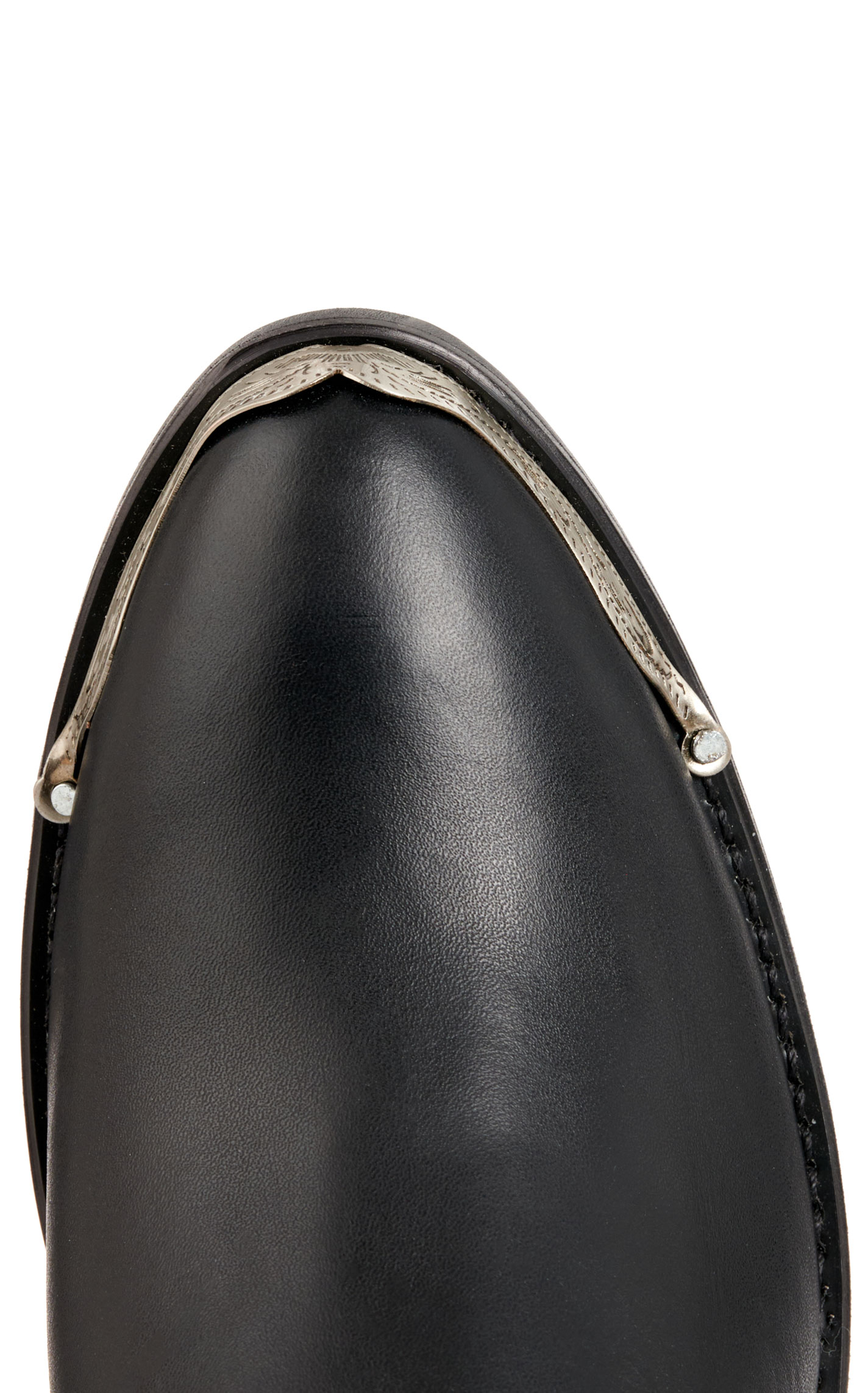 Old West Women's Black Harness Round Toe Cowboy Boots - Image 1
