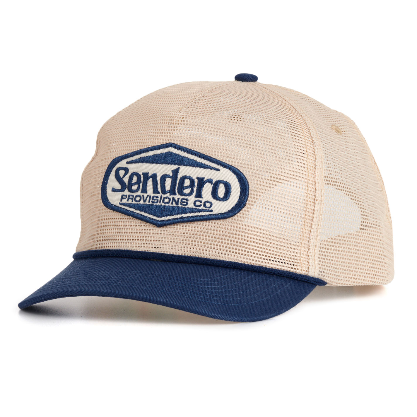 Sendero Provisions Co Supply Cream & Navy Curved Bill Cap - Image 1