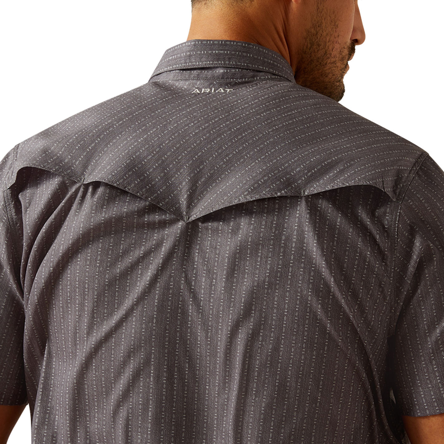 Ariat Men's VentTEK Gray Geo Western Fitted Shirt - Image 1