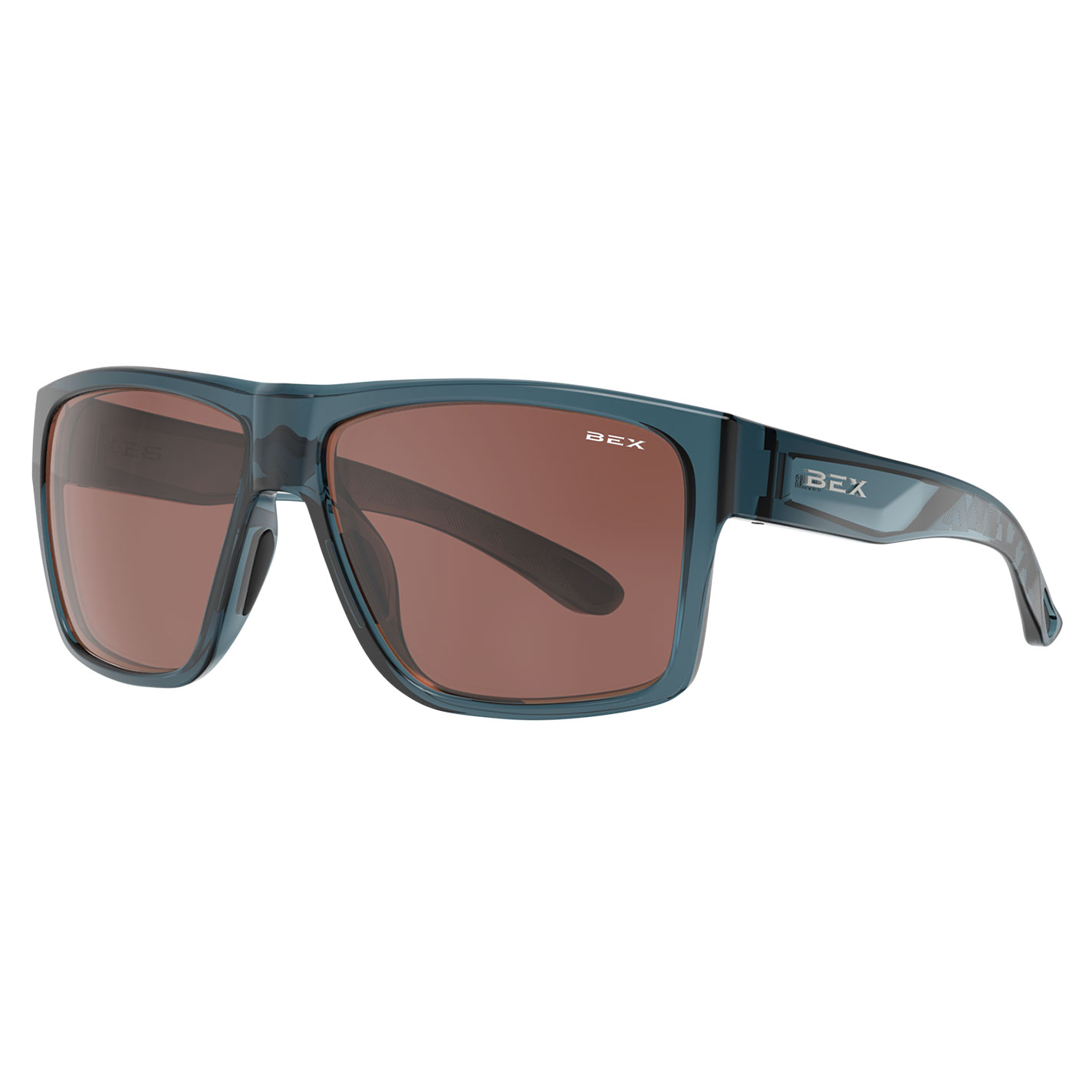 Bex Pillar Clear Lake Blue & Brown Sunglasses - Image 1