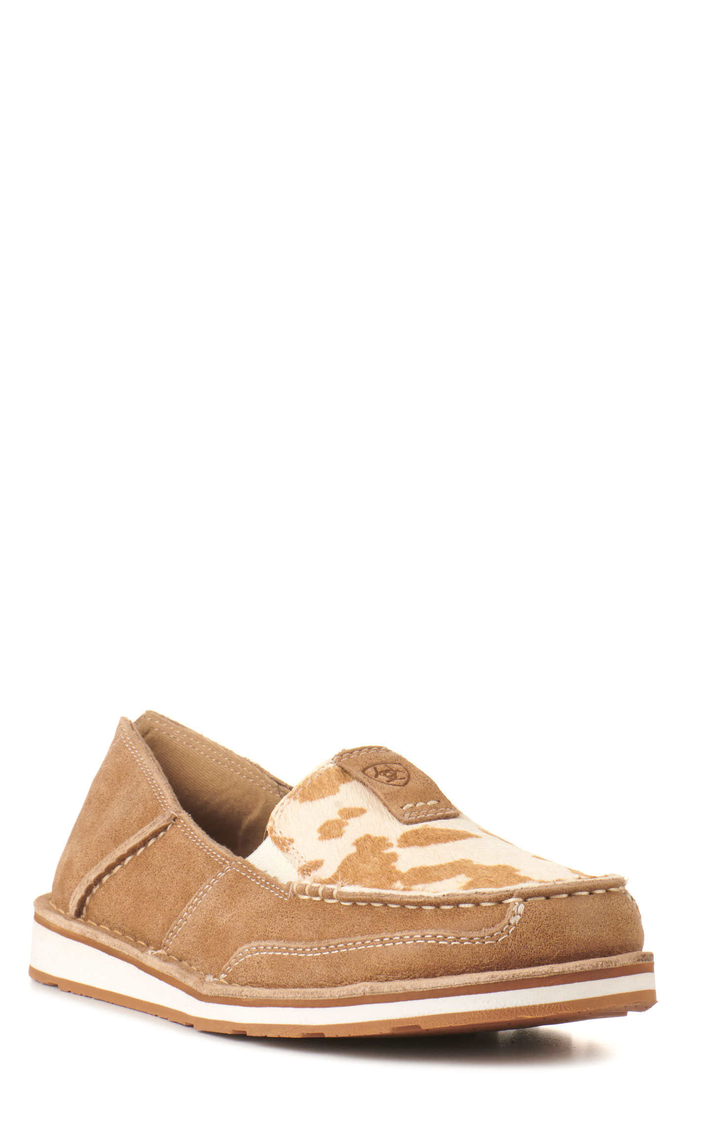 Ariat Women's Cruiser Adobe Tan and Hair on Hide Cow Casual Shoes - Image 1