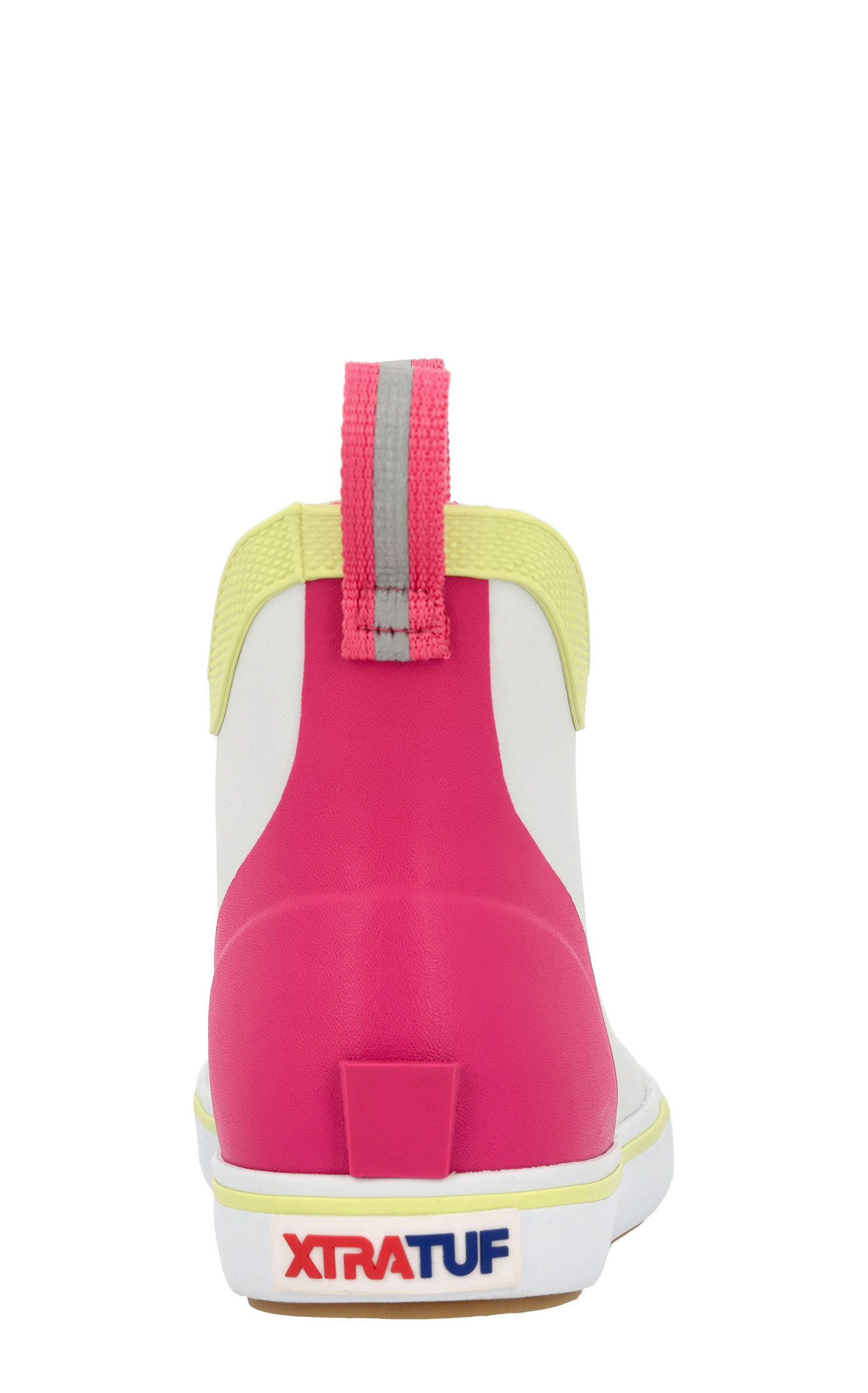 XTRATUF Kid's White & Pink Ankle Rubber Deck Boots - Image 1
