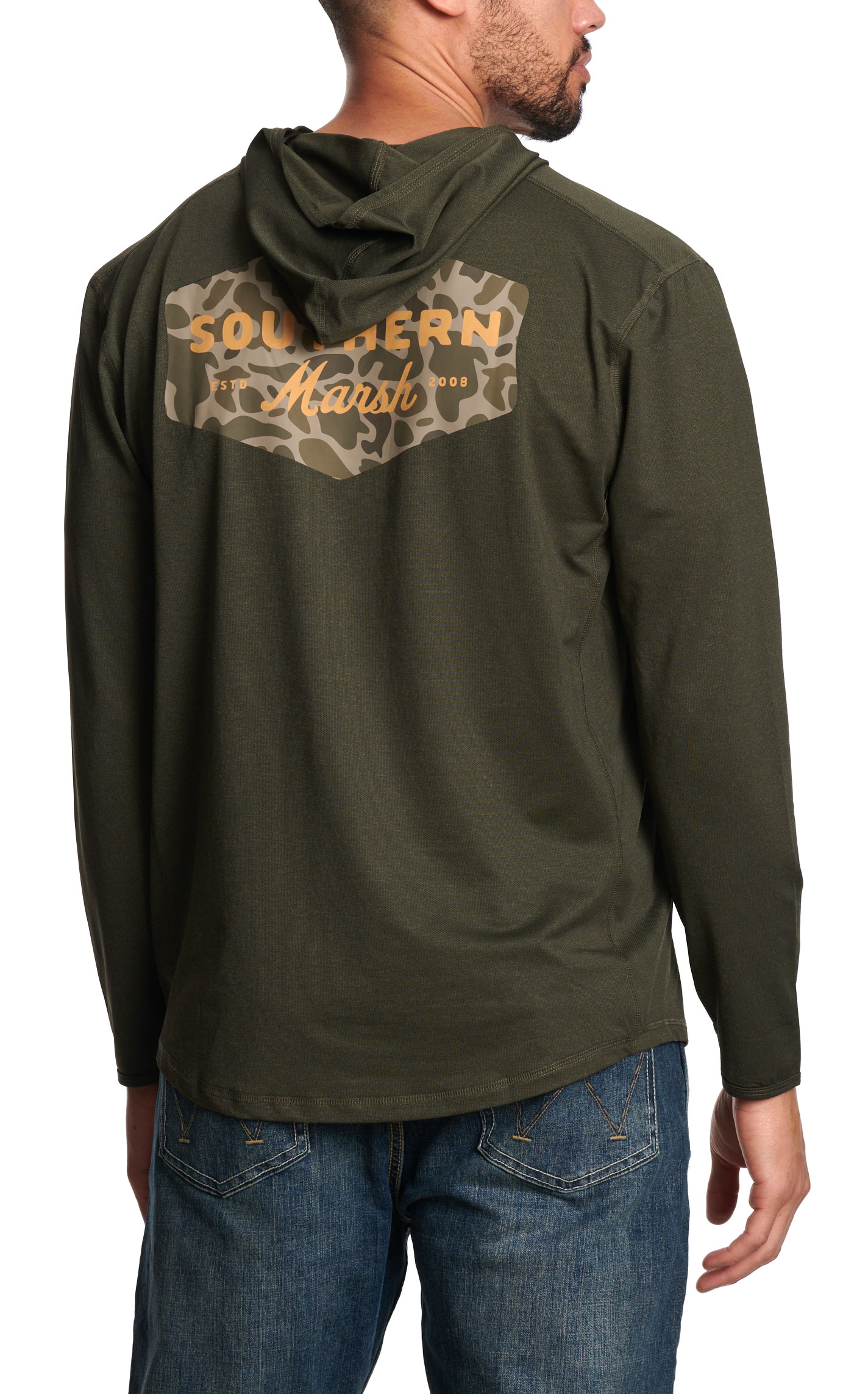 Southern Marsh Men's Field Green Hoodie - Image 1