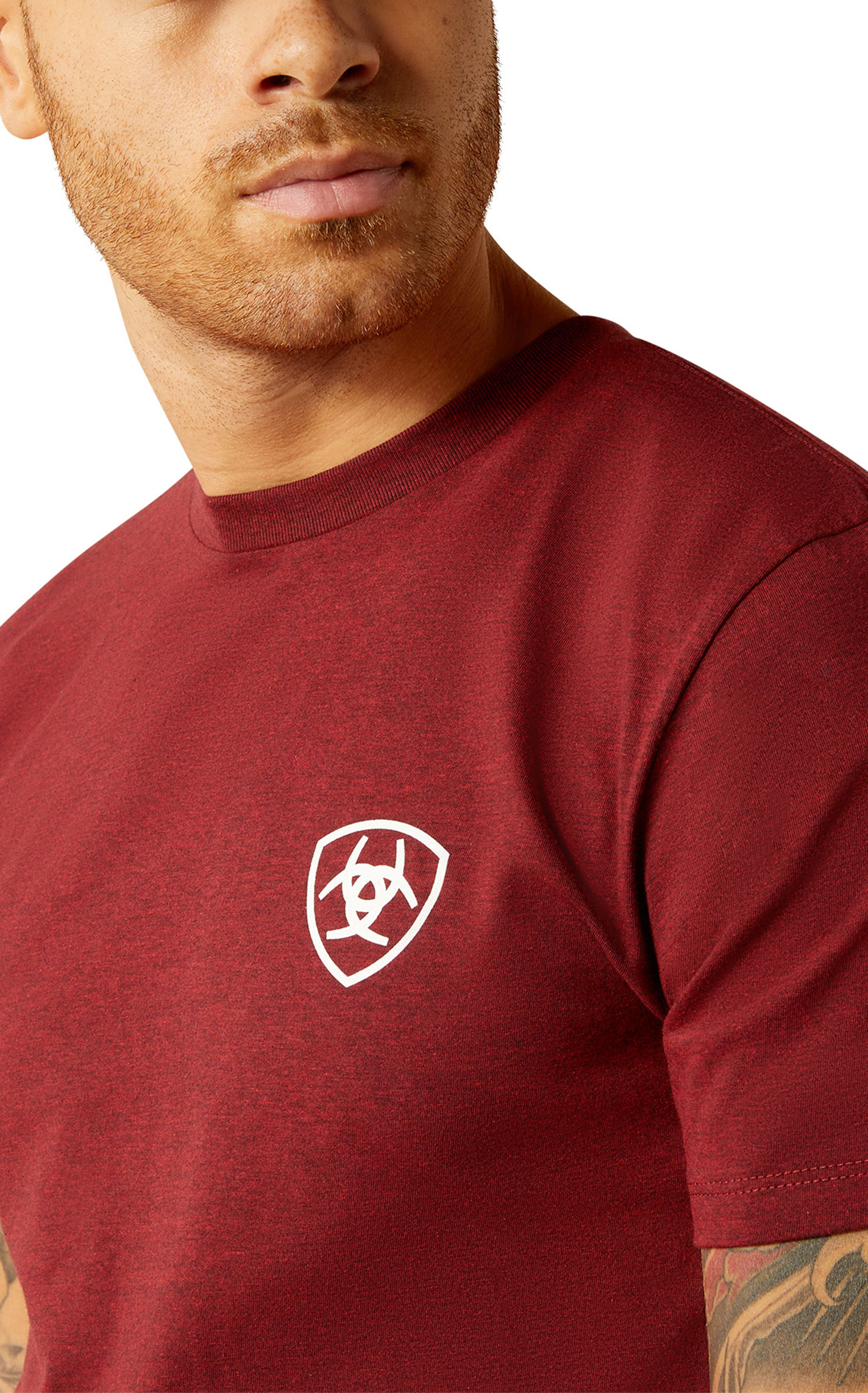Ariat Men's Crimson Heather Eagle & Snake Logo Graphic T-Shirt - Image 1