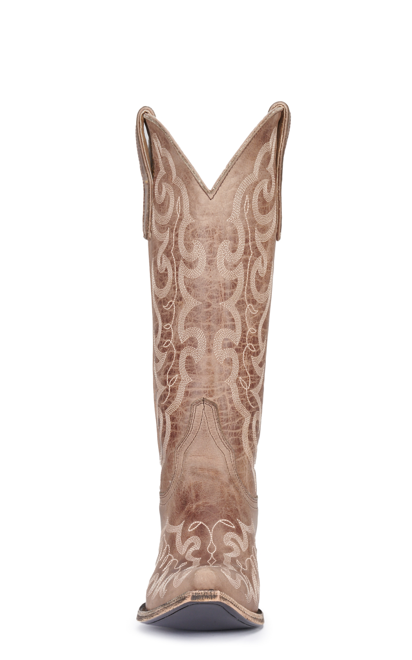 Cavender's Women's Orix Tan Cowhide Snip Toe Cowboy Boots - Image 1