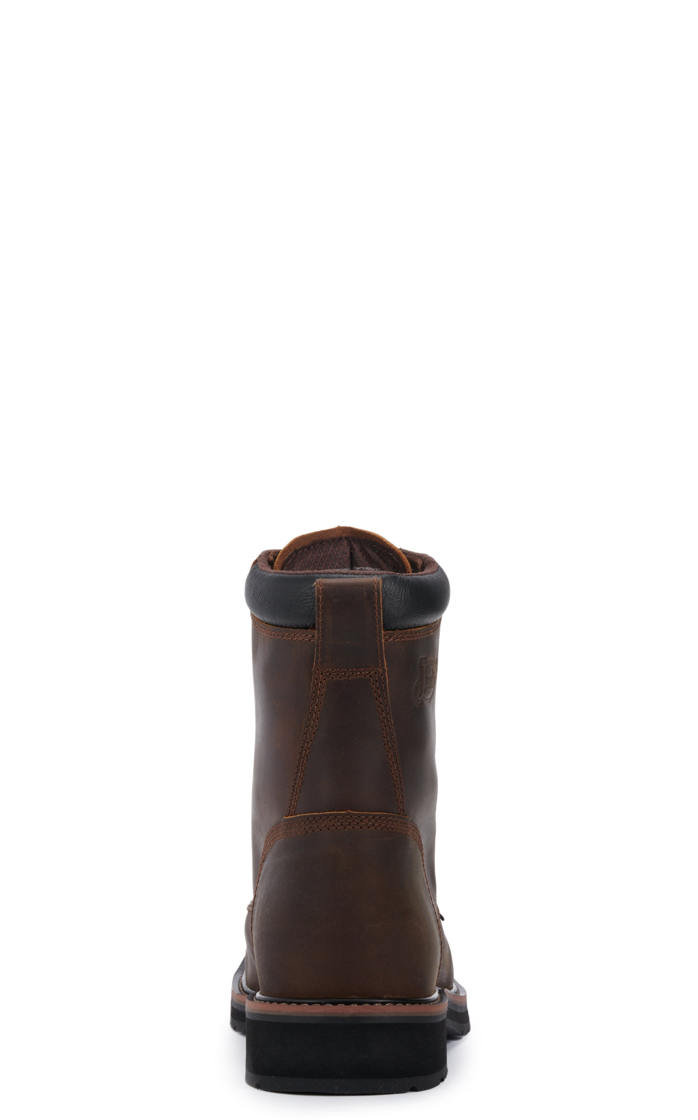 Justin Men's Stampede Pulley Rugged Brown Square Steel Toe Lace Up Work Boot - Image 1