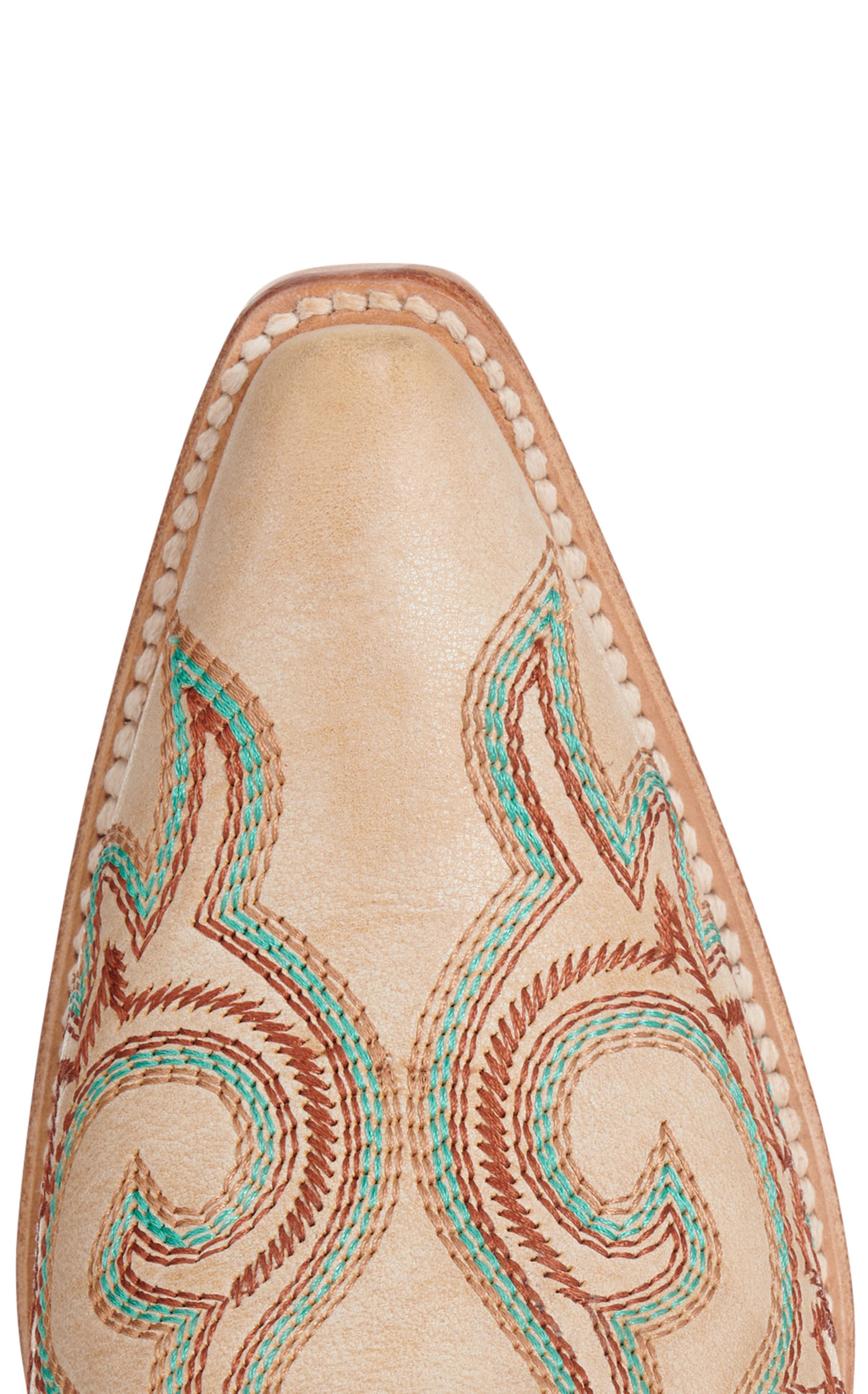 Corral Women's Bone & Multi Stitched Snip Toe Cowboy Boots - Image 1