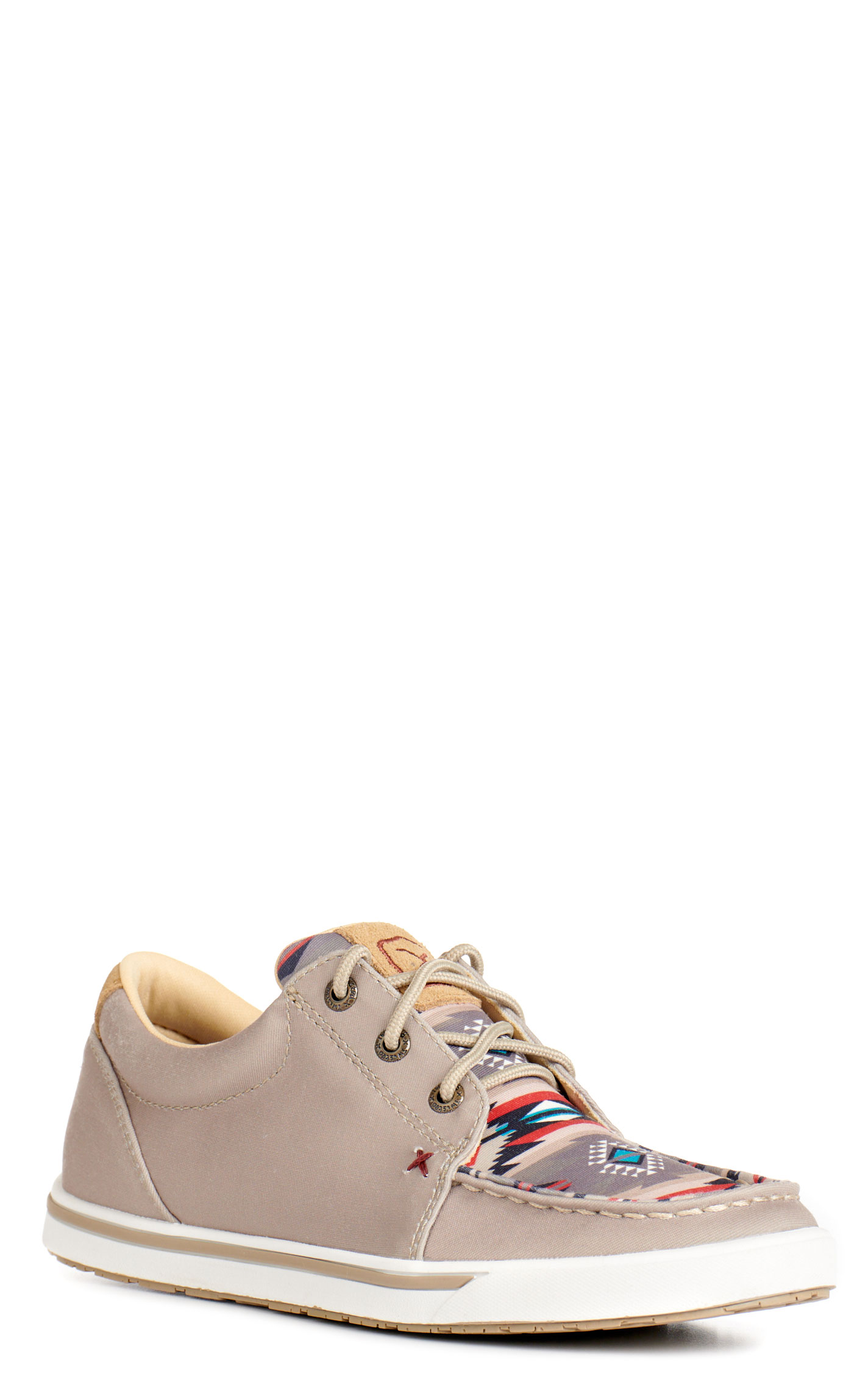 Twisted X Women's Kicks Silver Sage with Aztec Print Lace Up Casual Shoes - Image 1