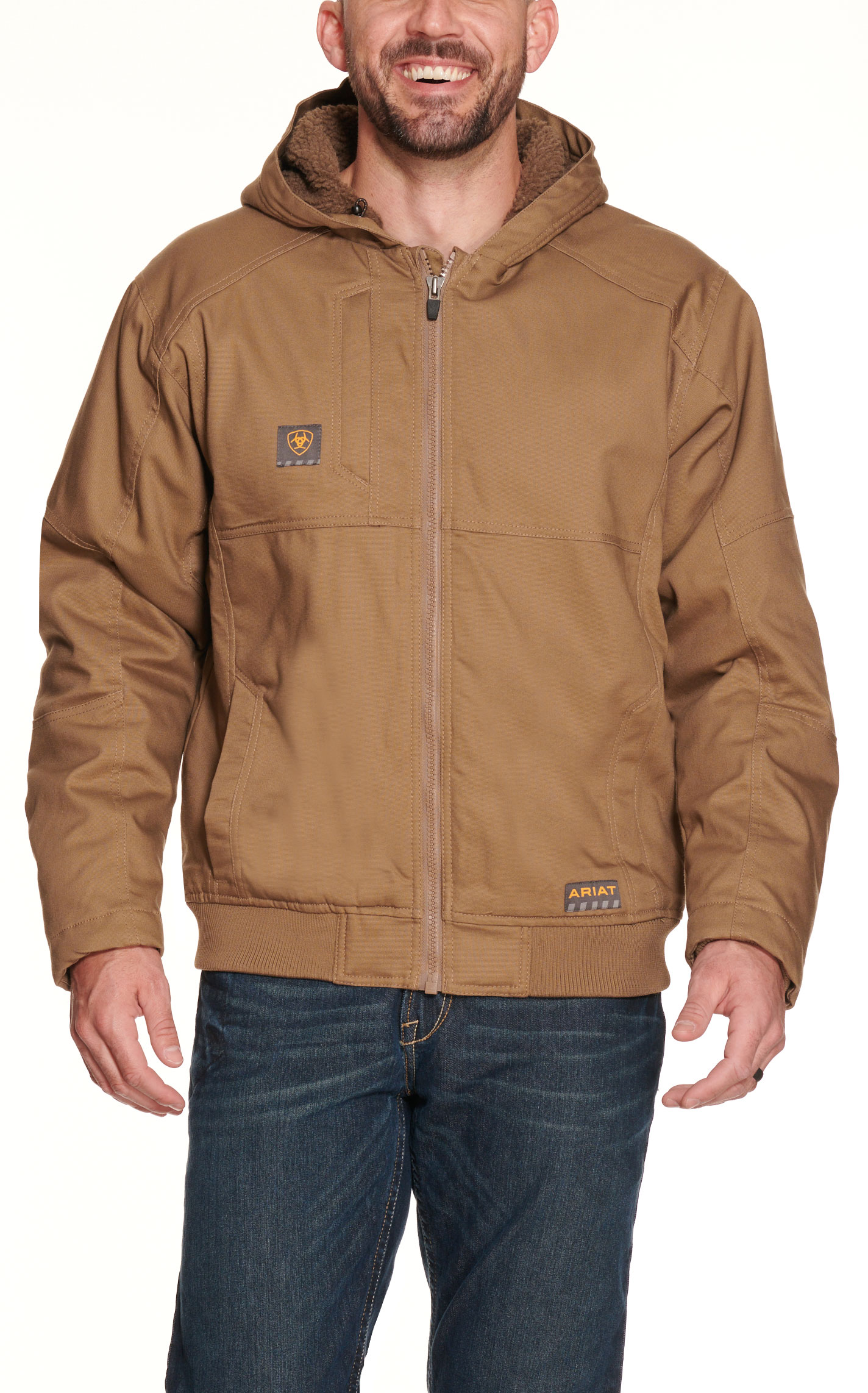 Ariat Men's Rebar DuraCanvas Field Khaki Insulated Work Jacket - Image 1