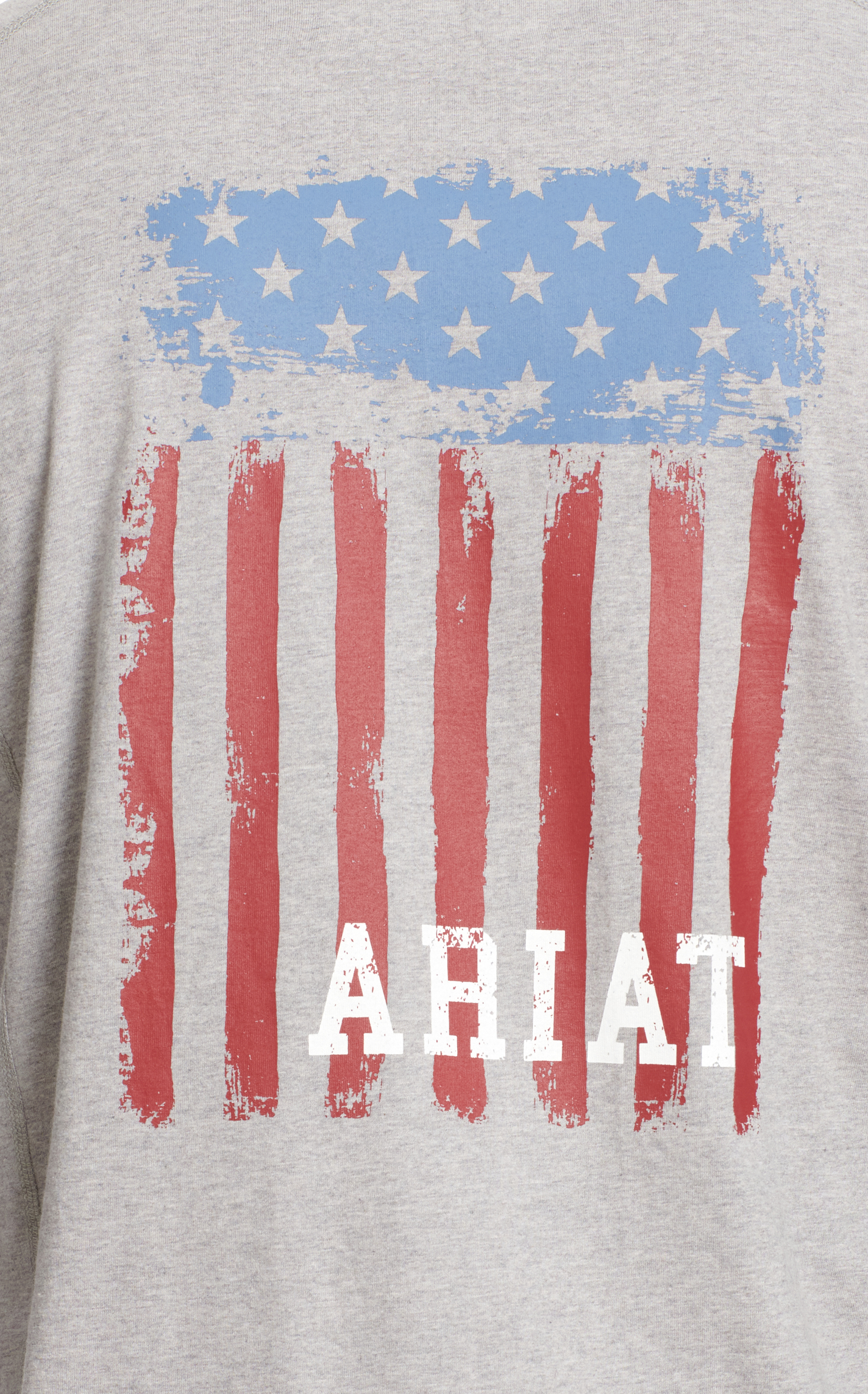 Ariat Men's Air Crew Gray & Flag Graphic Long Sleeve FR Work Shirt - Image 1