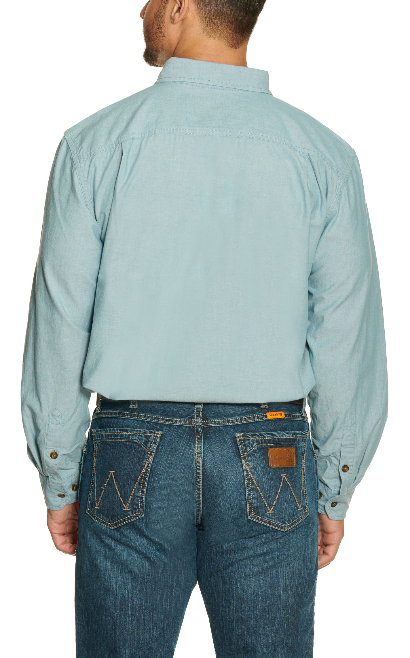 Carhartt Men's Loose Fit Midweight Ceil Blue Chambray Long Sleeve Shirt - Image 1