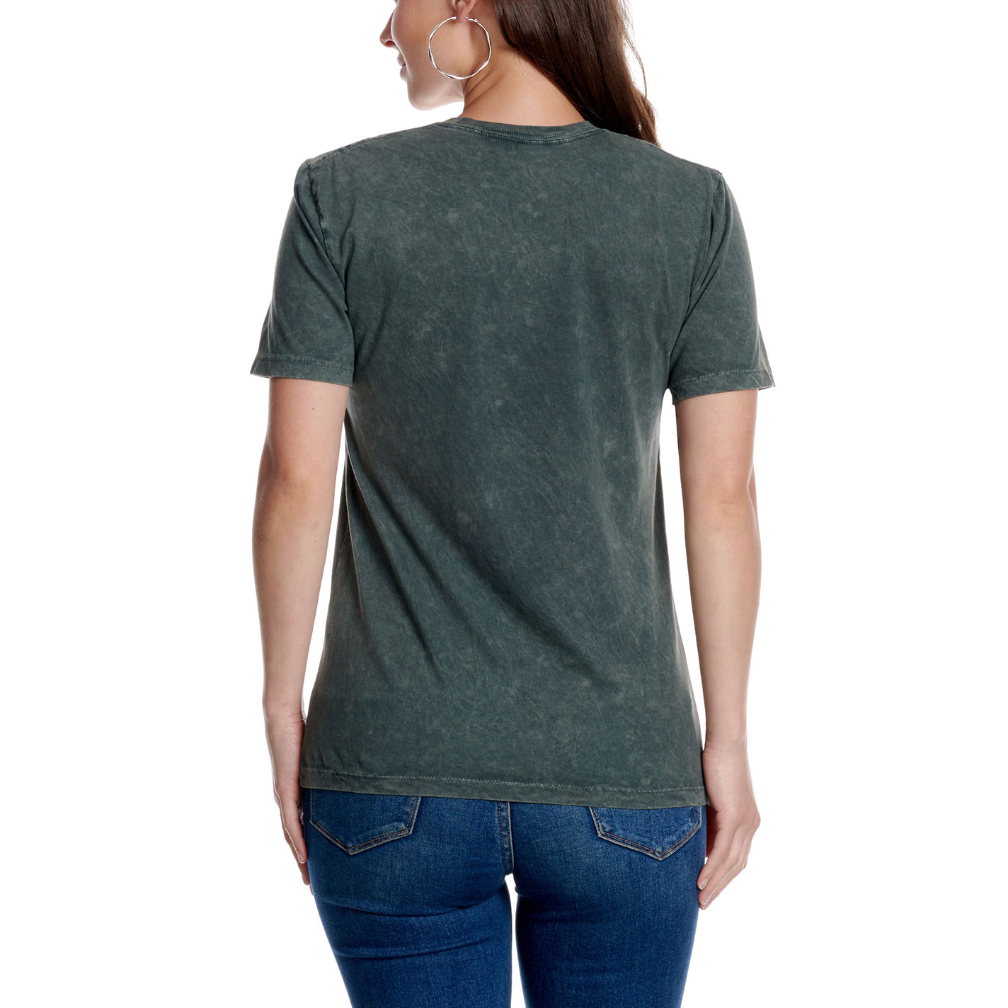 Lotus Fashion Women's Stone Gray Wild West Cow Skull Graphic T-Shirt  - Image 1