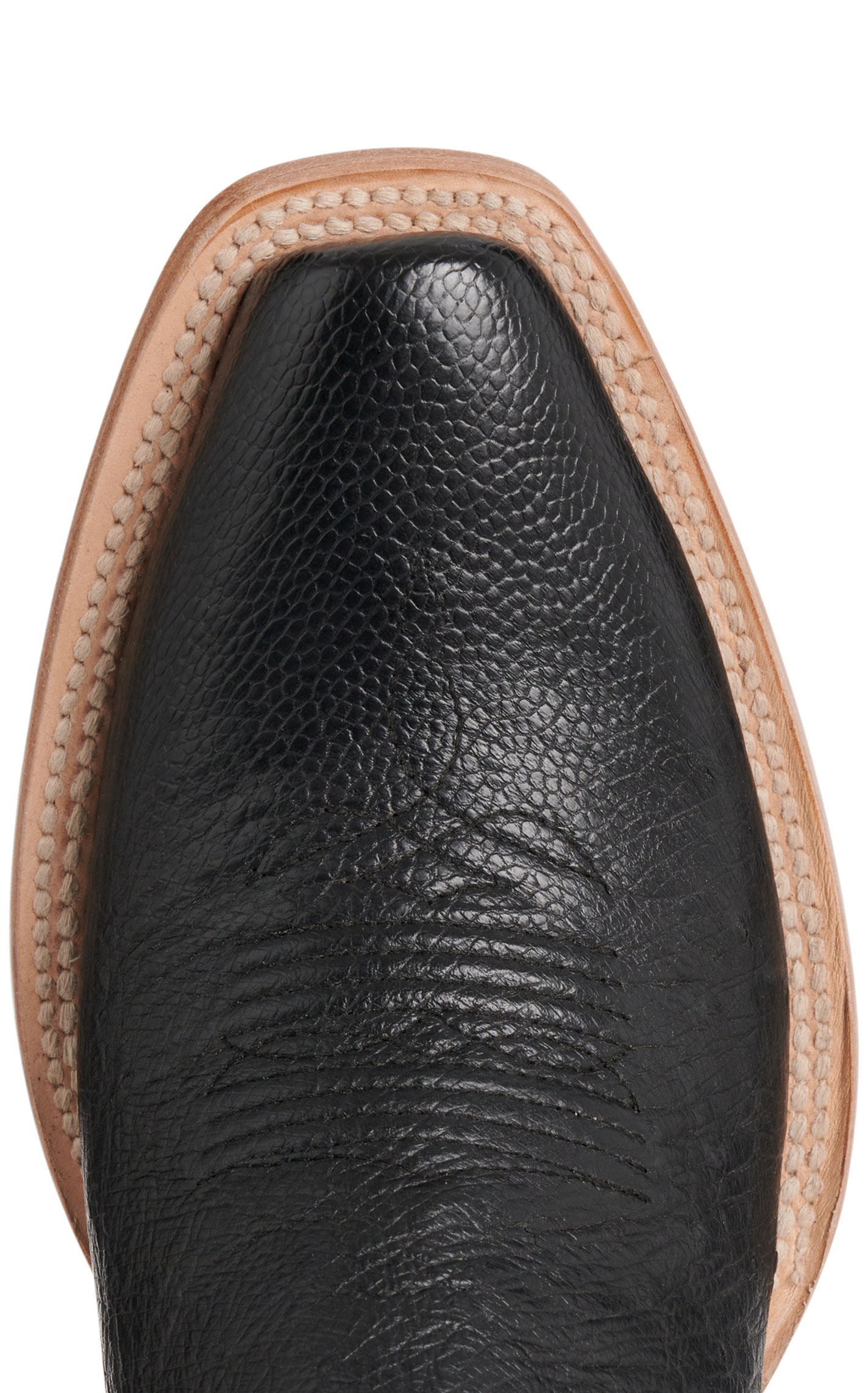Resistol Men’s Black & Blue Smooth Quill Ostrich Cutter Toe Cowboy Boots - Image 1