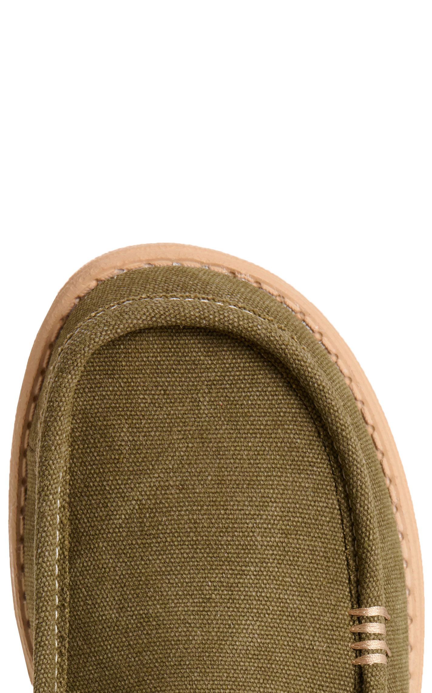 Hey Dude Men’s Wally Dusty Green & Tan Lace Up Moc Toe Casual Shoes - Image 1