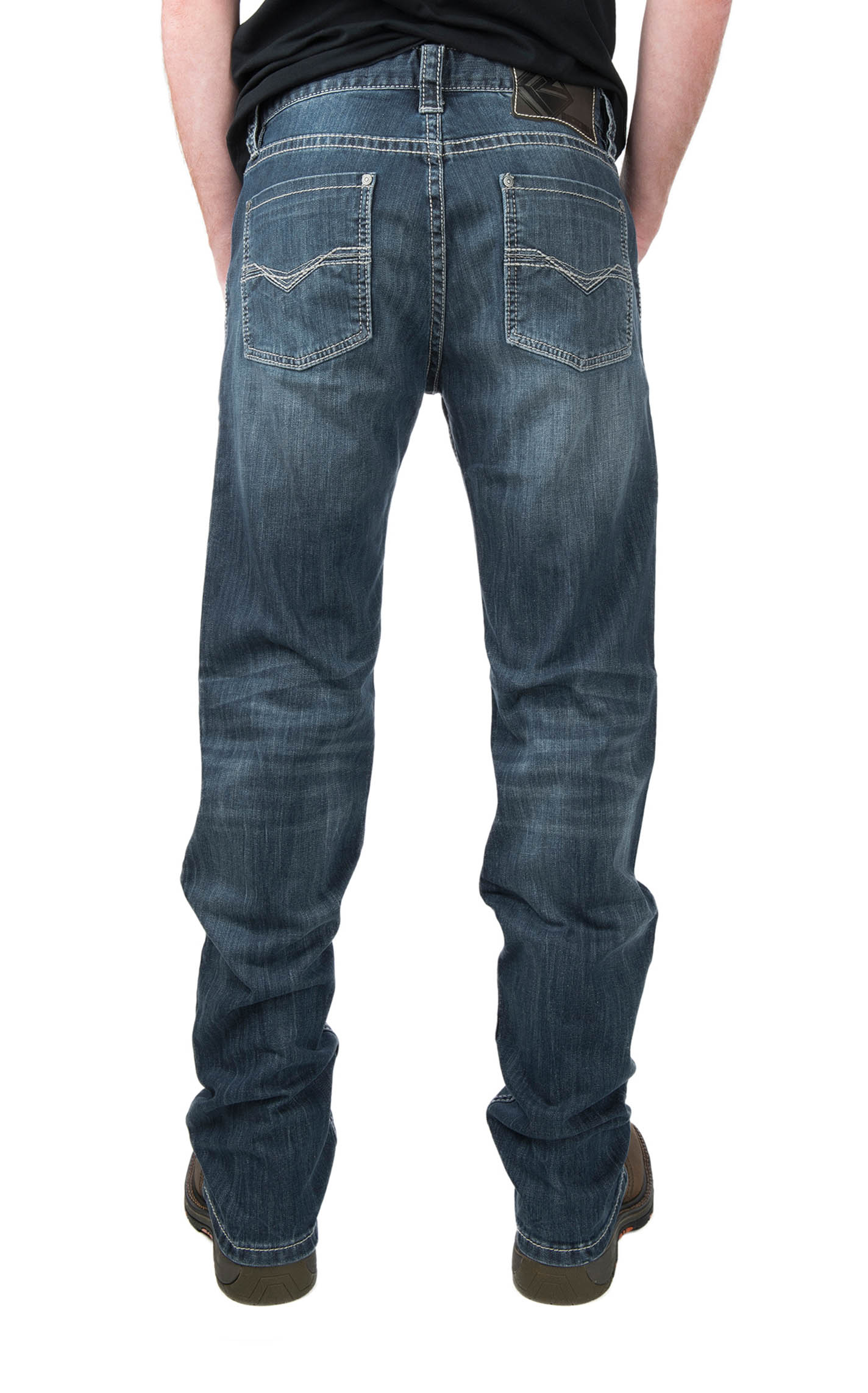 Rock & Roll Denim Men's Revolver Dark Wash Slim Fit Straight Leg ReFlex Stretch Jeans - Image 1