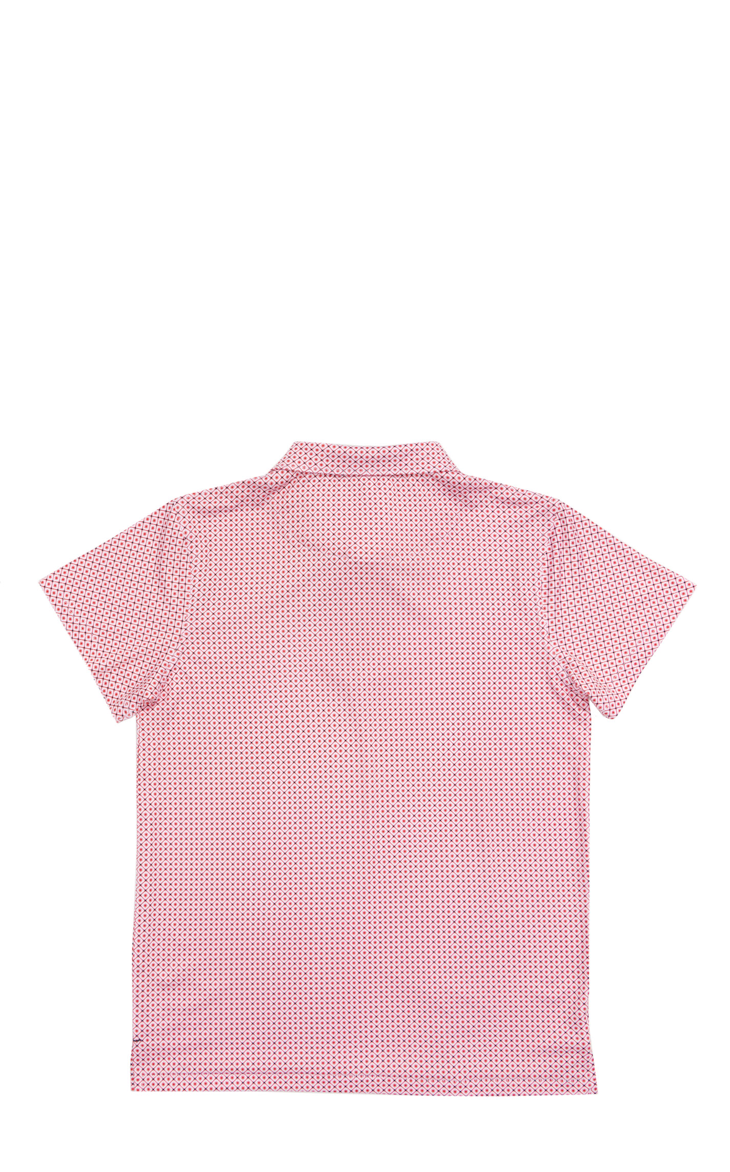 Rafter C Boy's Red Geo Print Polo Shirt - Image 1