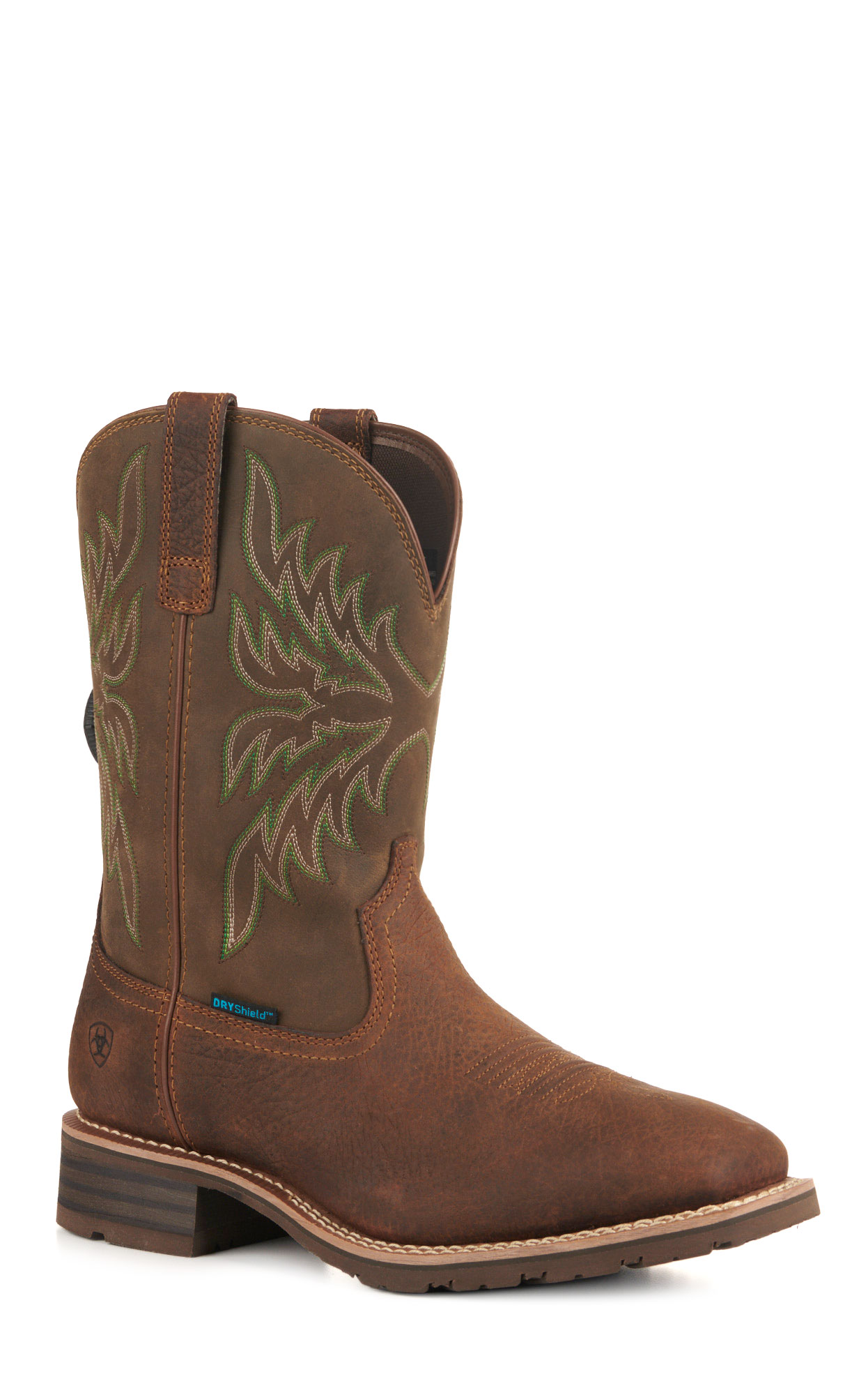 Ariat Men's Hybrid Rancher Acorn Brown BOA Waterproof Western Work Boots - Image 1