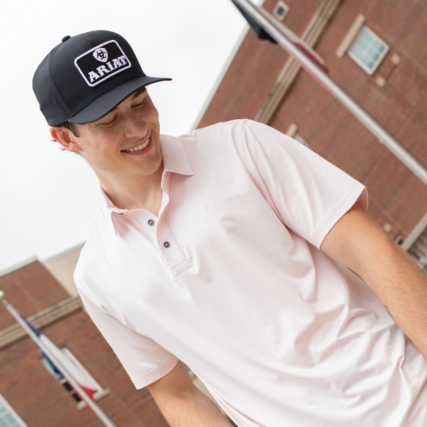 Ariat Men's Black Performance Logo Patch Cap - Image 1
