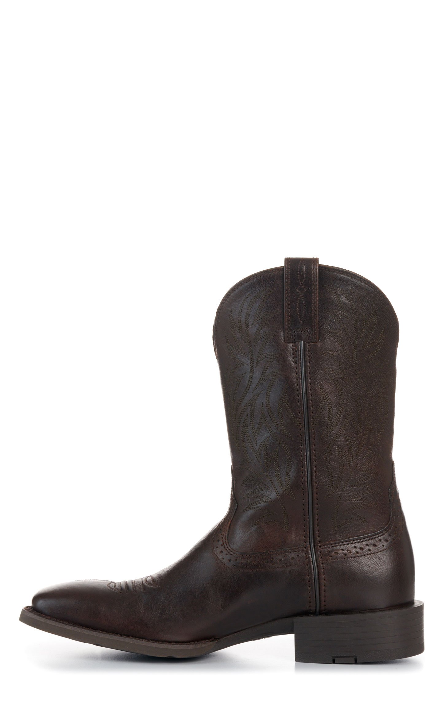 Ariat Men's Burnished Chocolate Sport Wide Square Toe Cowboy Boots - Image 1