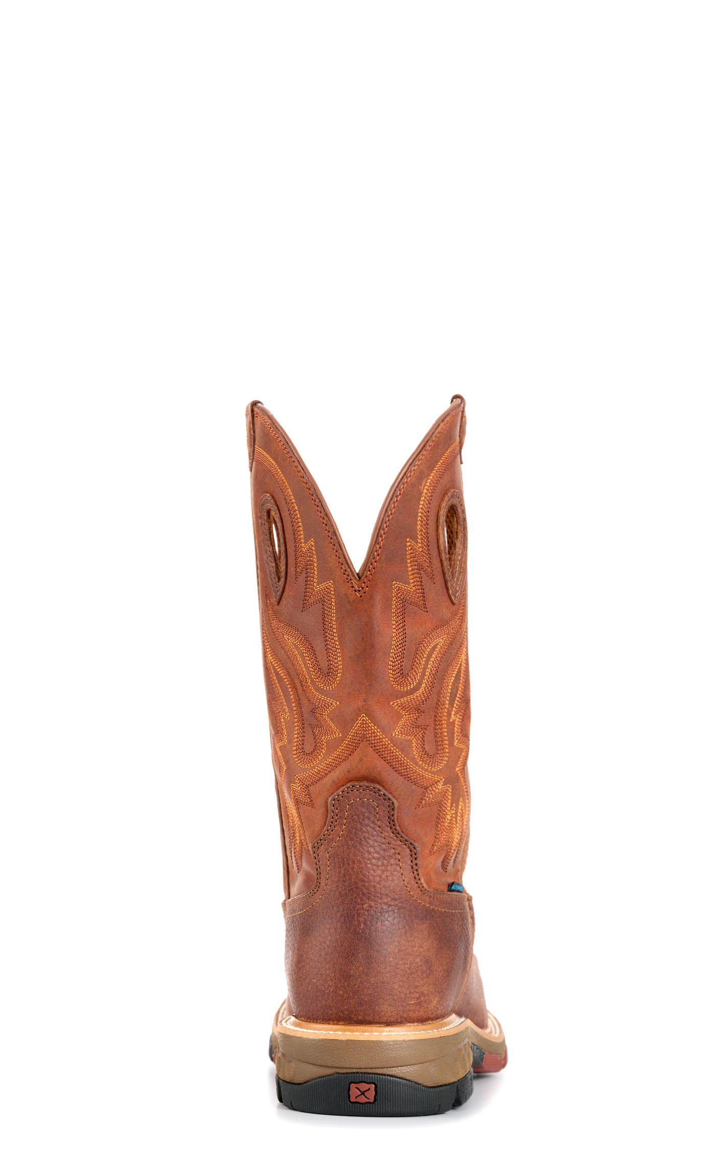 Twisted X Men’s Ginger and Rust CellStretch Wide Square Nano Composite Toe Work Boots - Image 1