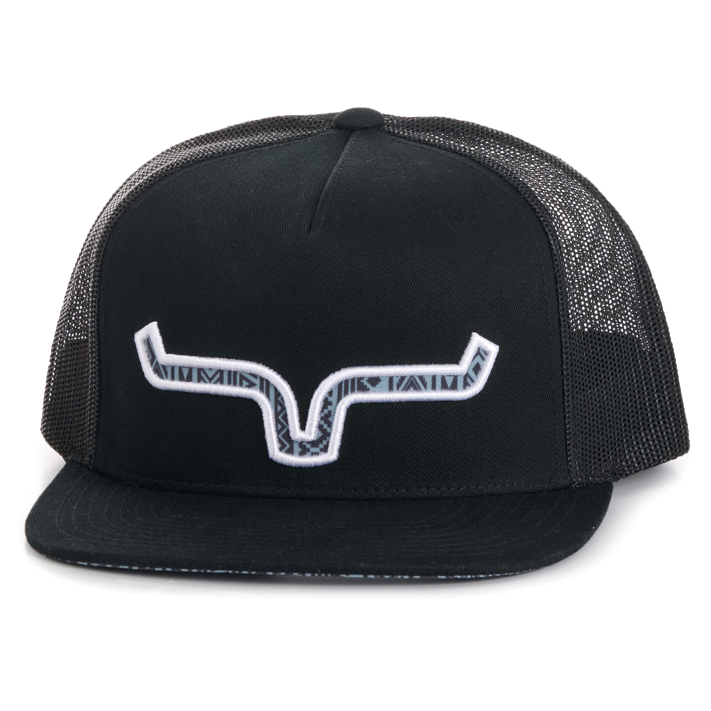 Kimes Ranch Men's Black Aztec Logo Patch Cap - Image 1