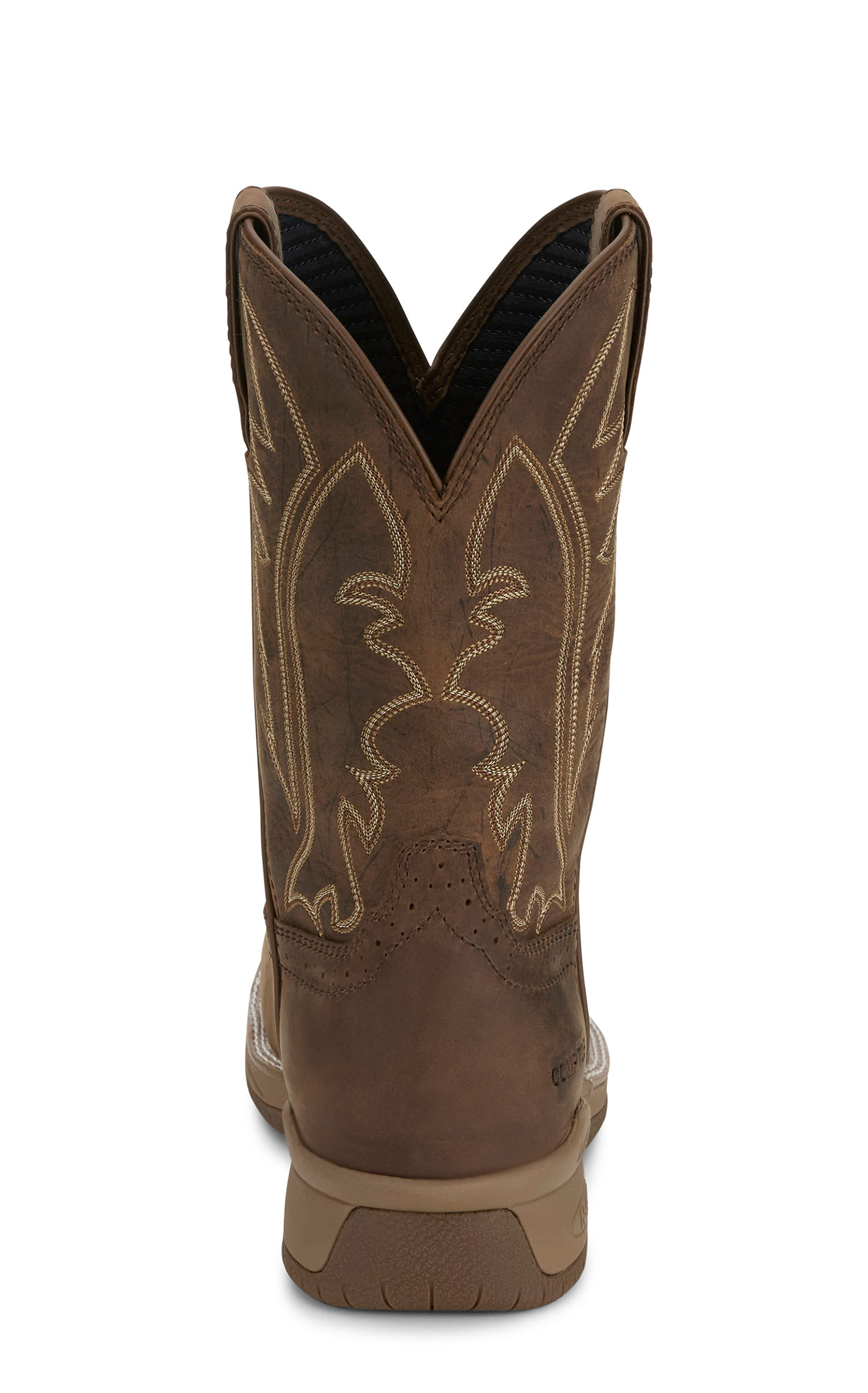 Justin Men's Brown Nitread Waterproof Oil & Slip Resistant Work Boots - Image 1