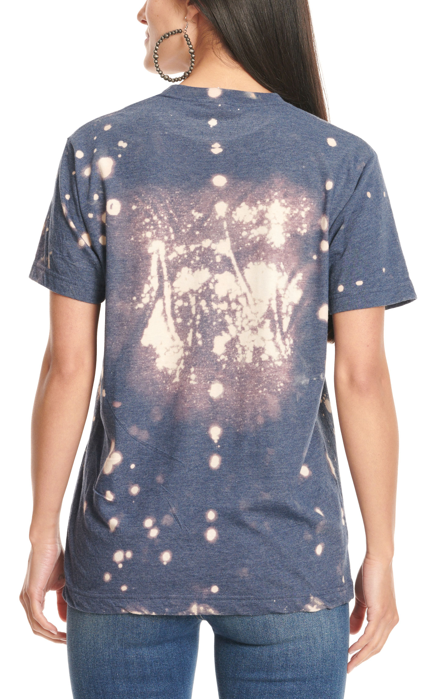 Lattimore Women's Indigo Bleach Splatter Don't Let Your Cowboys T-Shirt - Image 1