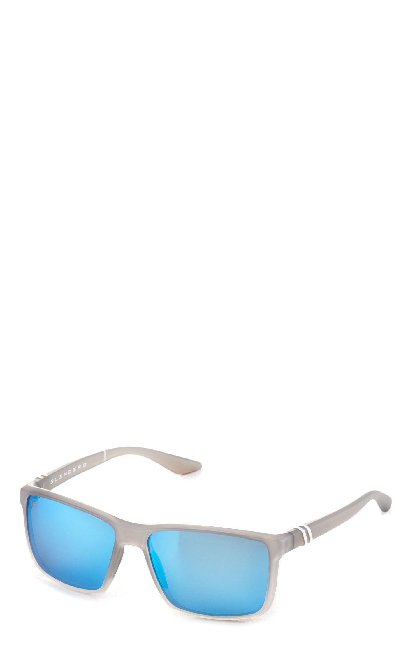 Blenders Eyewear Crossing Alaska Matte Gray to Clear & Blue Polarized Sunglasses - Image 1