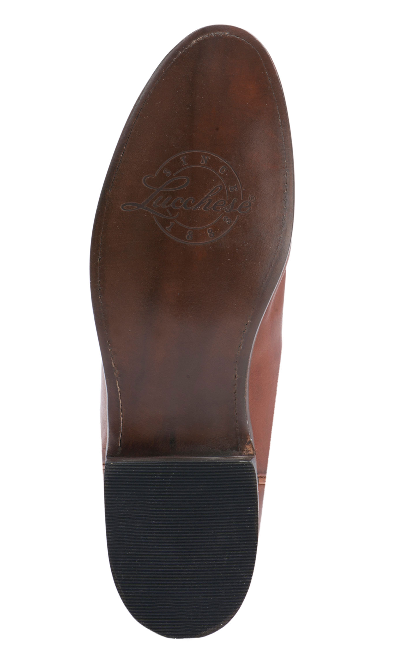 Lucchese Men's 1883 Cognac Burnished Ranch Hand Roper Boot - Image 1