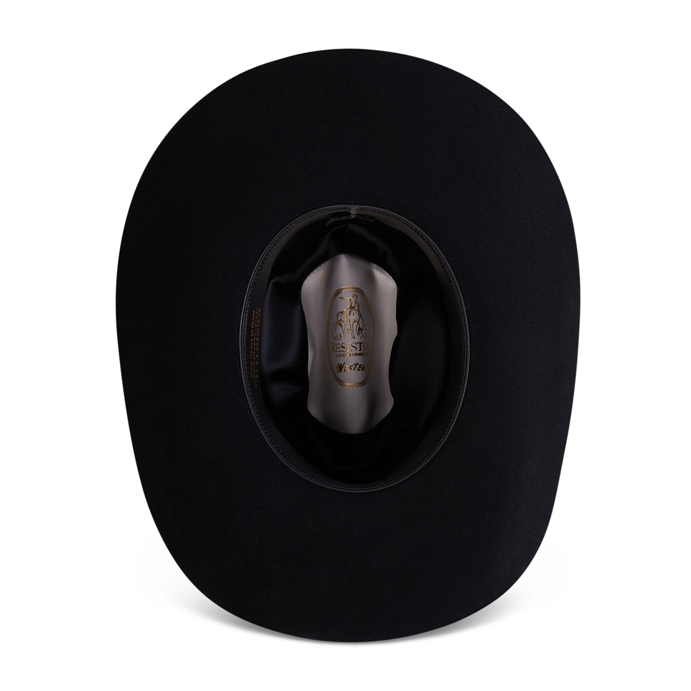 Resistol Midnight 6X Black Modified Cattleman Crown Felt Cowboy Hat - Image 1