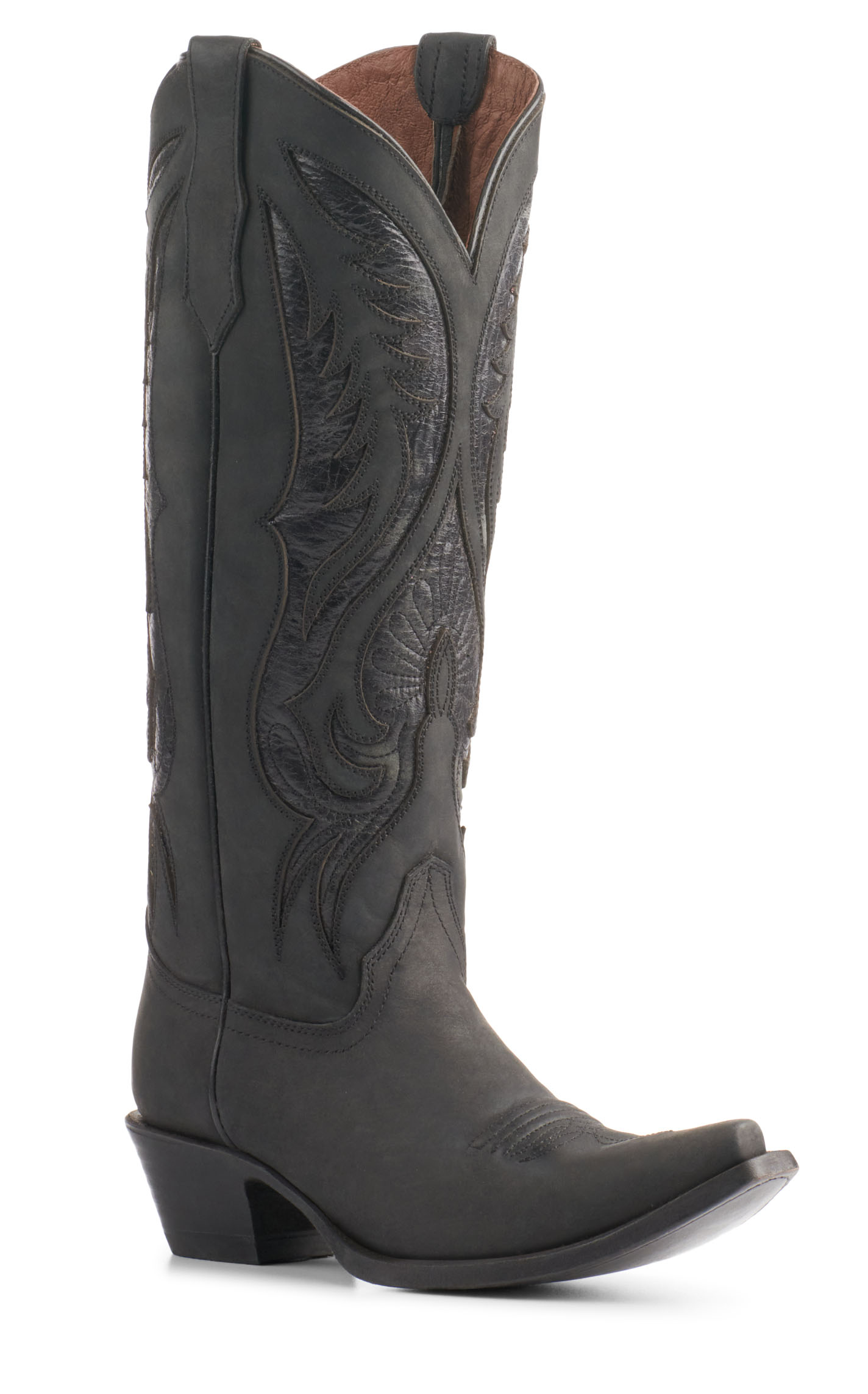 Circle G by Corral Women's Black with Inlays Snip Toe Cowboy Boots - Image 1