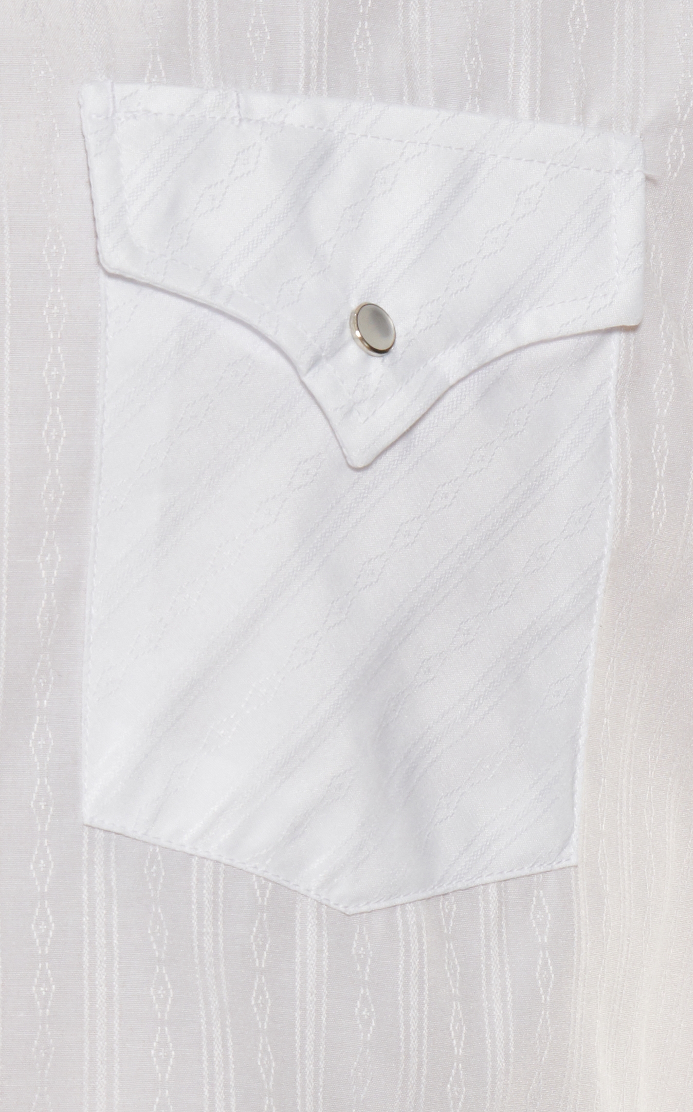 Ely Cattleman Tone on Tone Solid White Short Sleeve Shirt - Image 1
