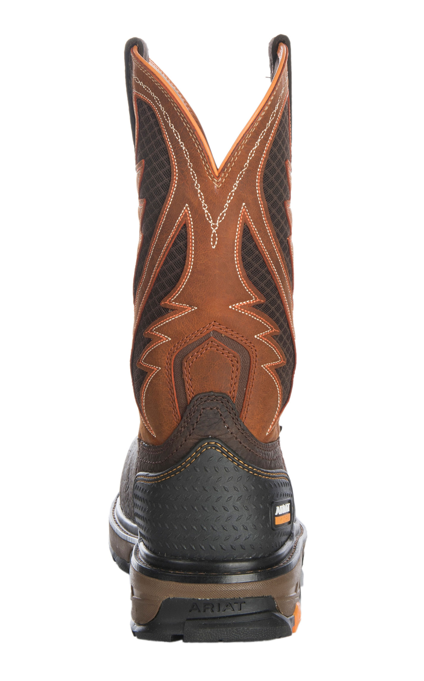 Ariat Men's Intrepid Brown and Orange VentTEK Square Composite Toe Work Boot - Image 1