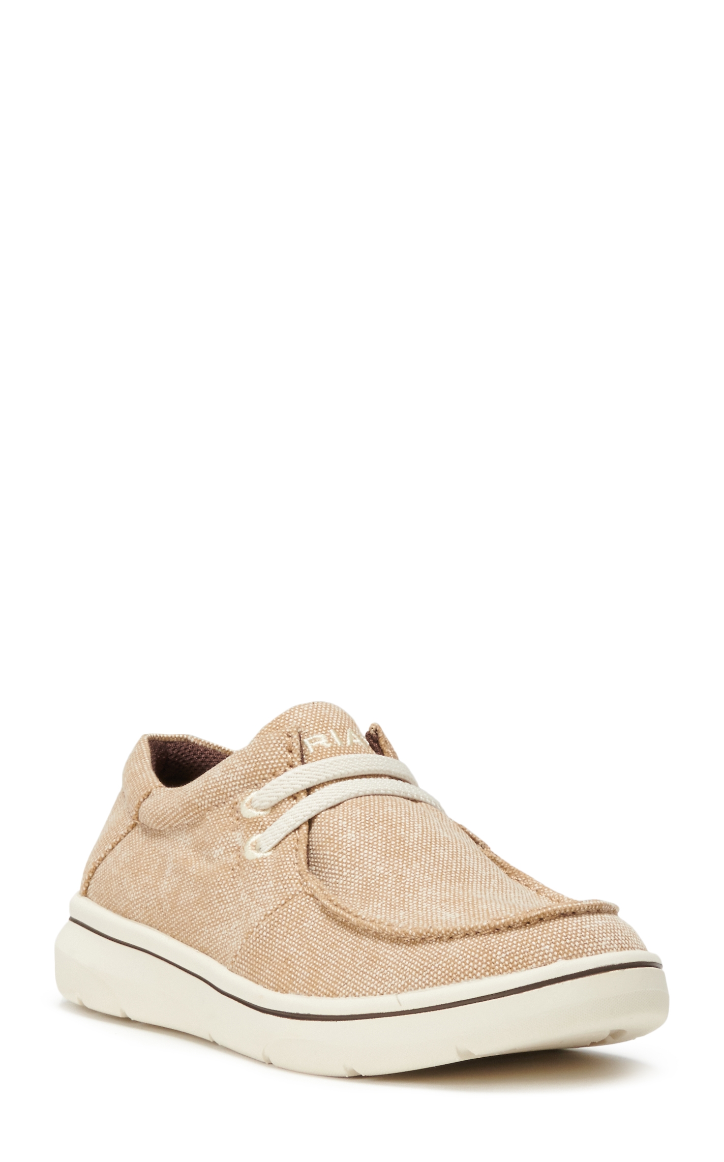 Ariat Youth Hilo Washed Tan Canvas Lace Up Casual Shoes - Image 1