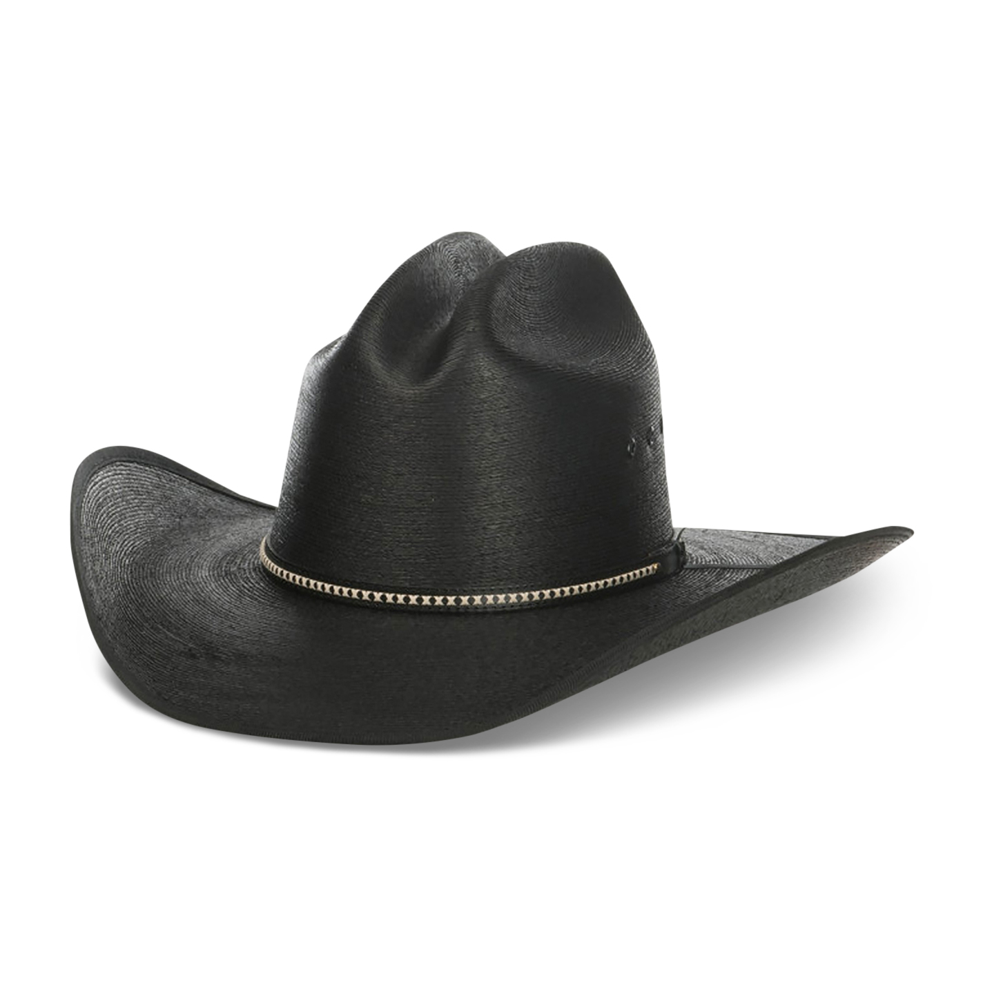 Resistol Jason Aldean Collection Asphalt Black Cattleman Crown Palm Cowboy Hat - Image 1